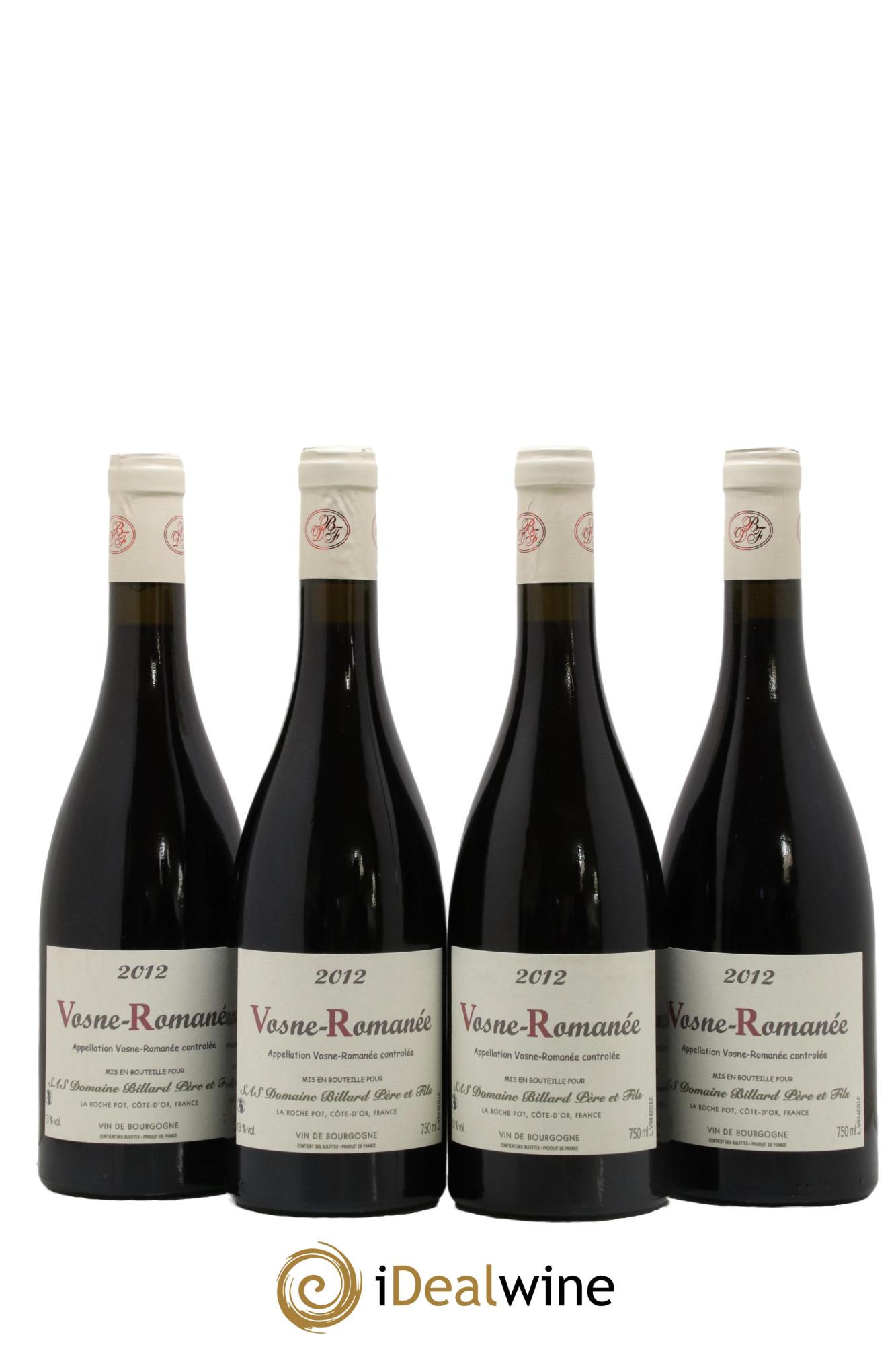 Vosne-Romanée Domaine Billard Père et Fils 2012 - Posten von 4 Flaschen - 0