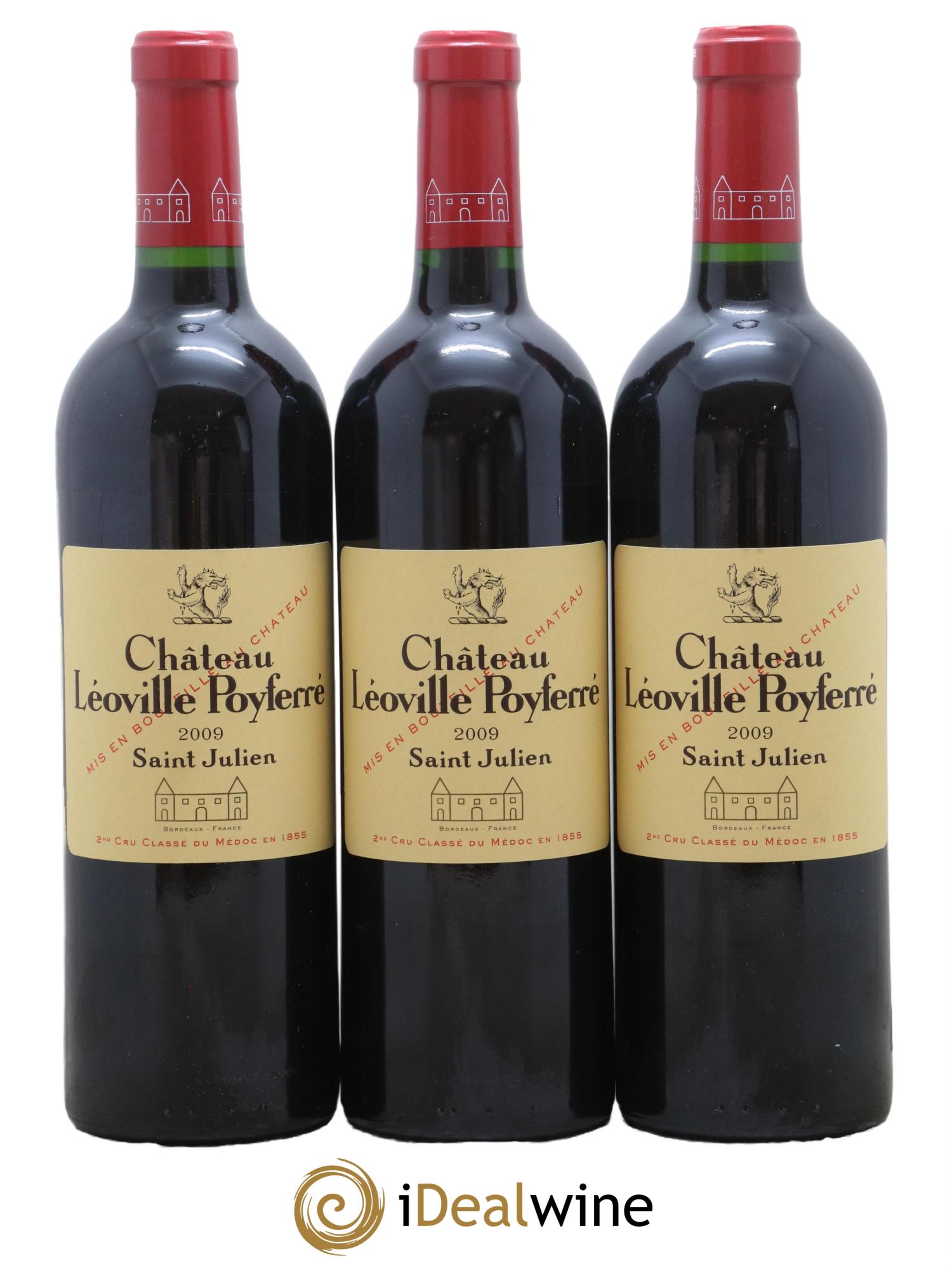 Château Léoville Poyferré 2ème Grand Cru Classé 2009 - Lot de 3 bouteilles - 0
