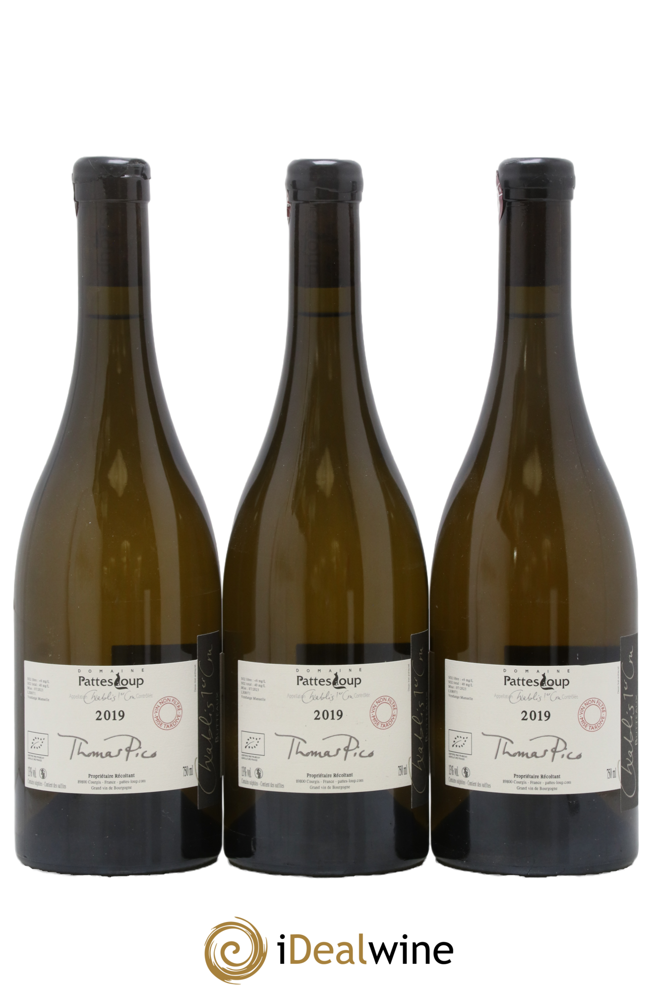 Chablis 1er Cru Butteaux Pattes Loup (Domaine) 2019 - Lot de 3 bouteilles - 1