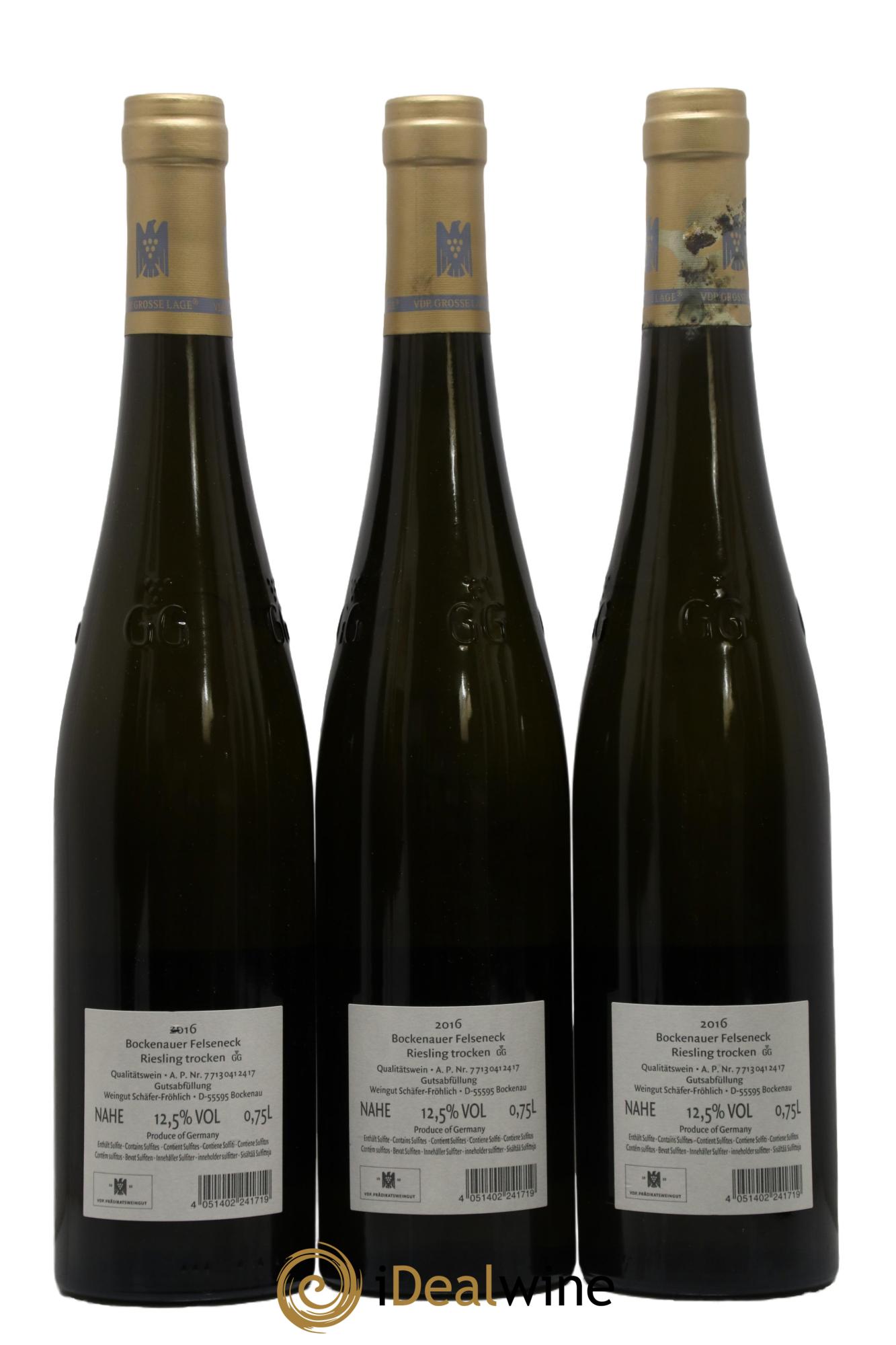 Allemagne Nahe Bockenauer Felseneck GG Schaefer Froehlich 2016 - Lotto di 3 bottiglie - 1