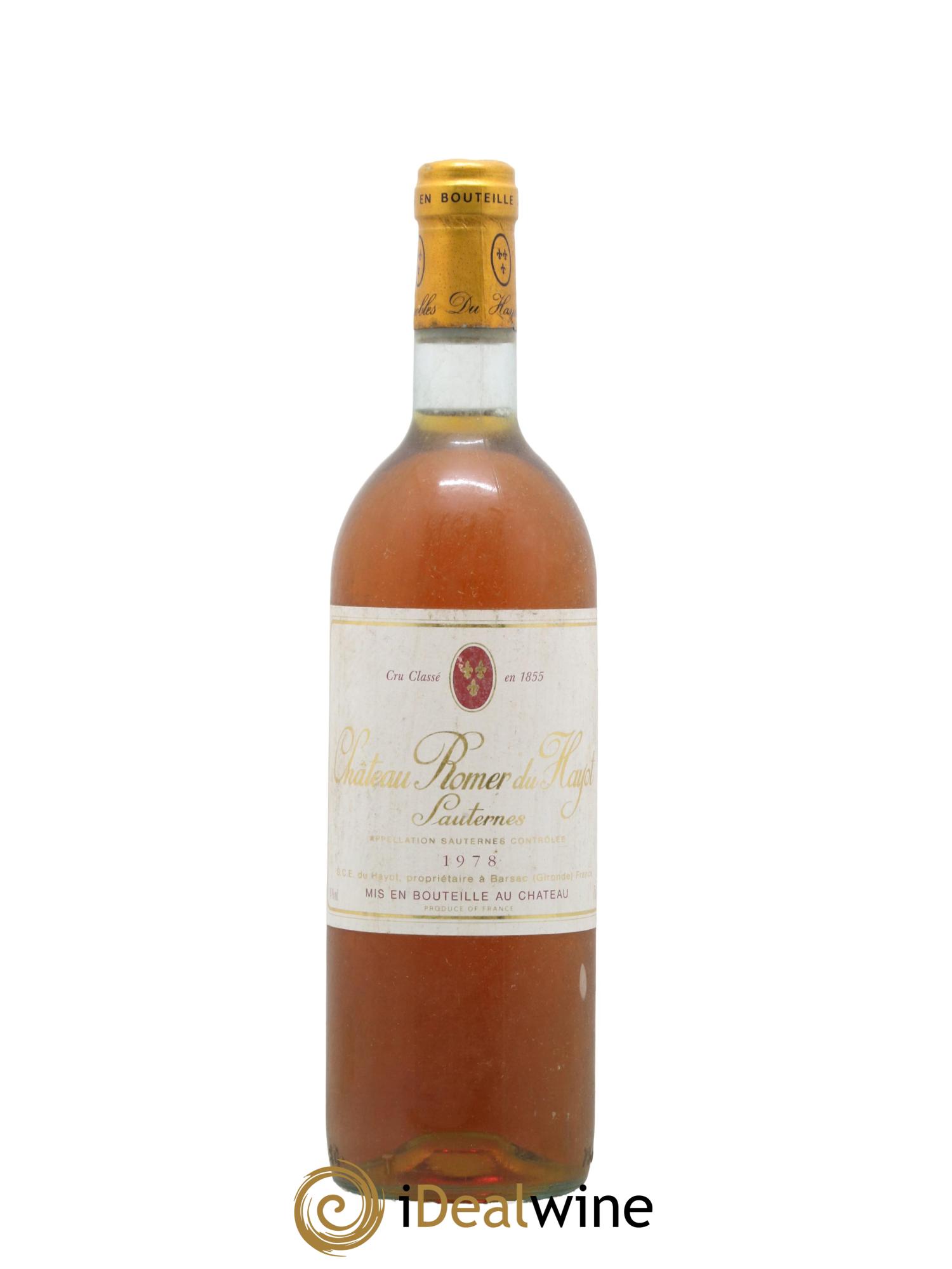 Château Romer du Hayot 2ème Grand Cru Classé 1978 - Posten von 1 Flasche - 0