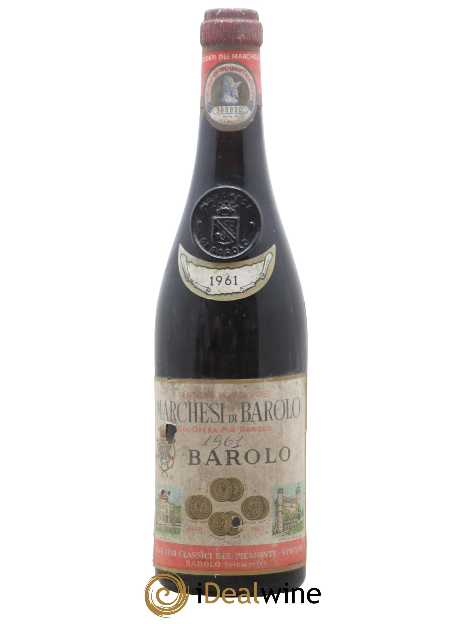 Barolo Marchesi di Barolo 1961 - Lot de 1 bouteille - 0