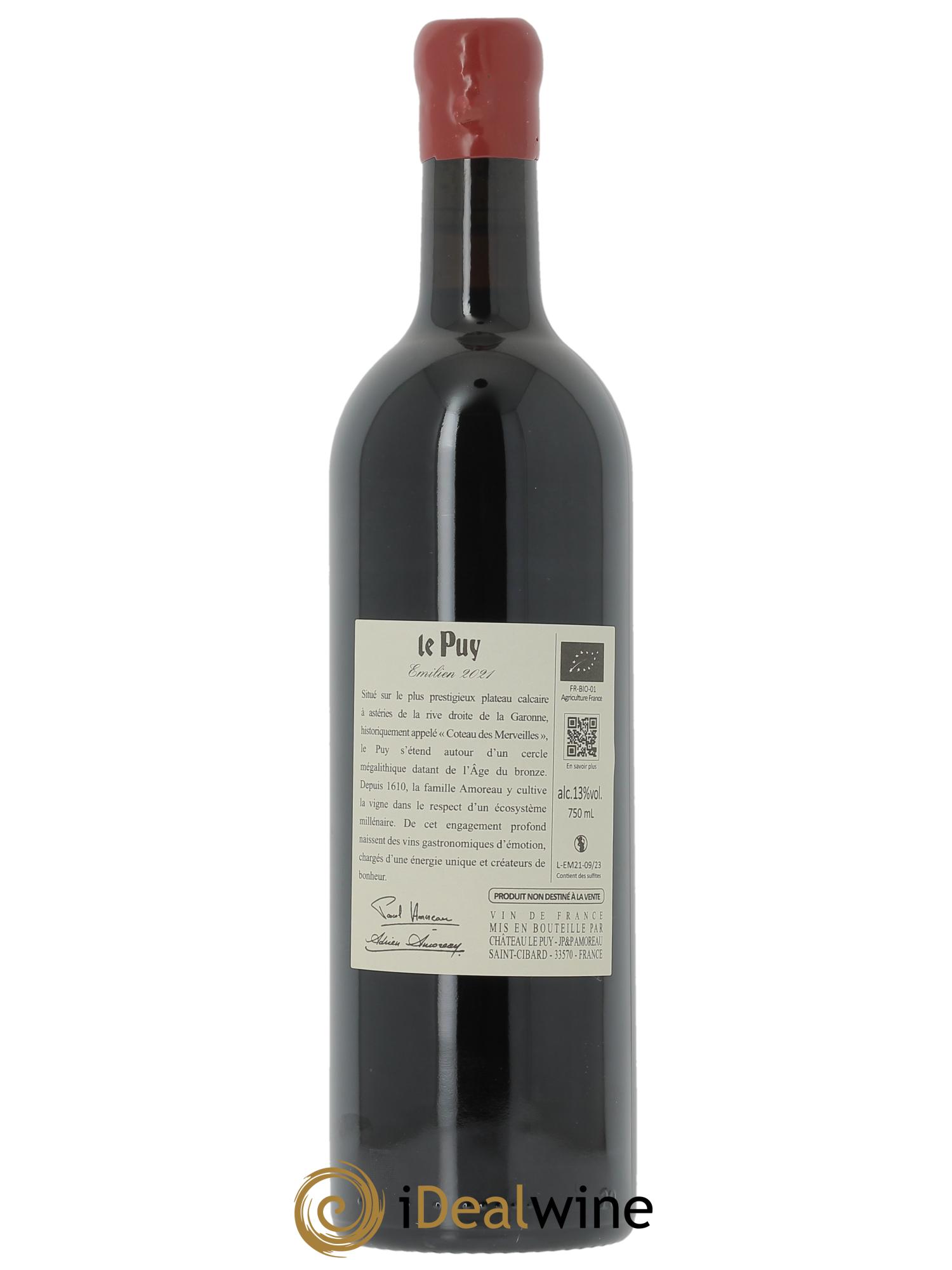 Le Puy - Cuvée Emilien  2021 - Lot de 1 bouteille - 1