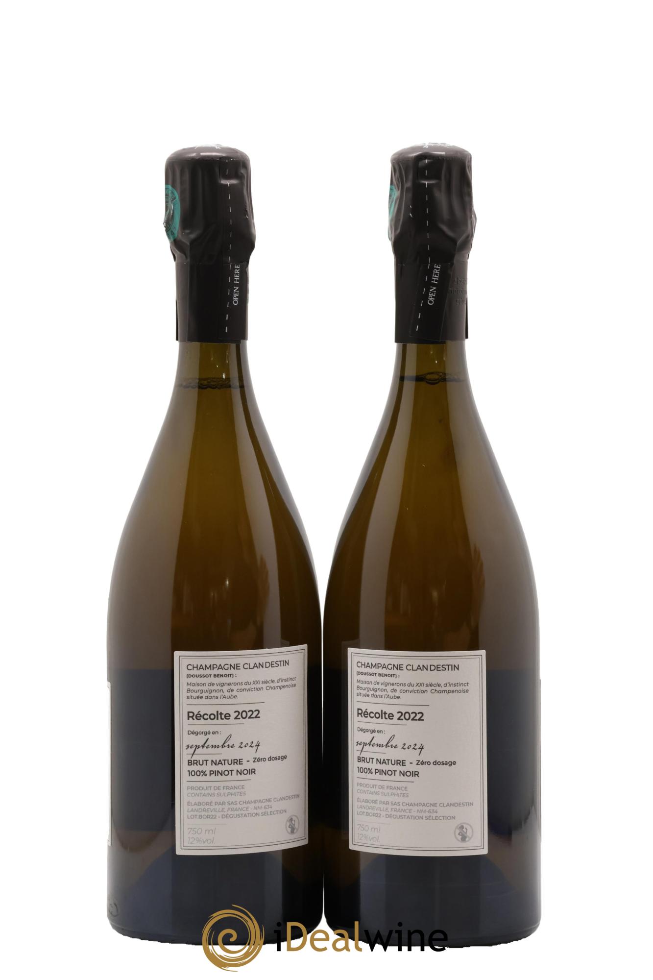 Boréal Brut Nature Clandestin 2022 - Lot de 2 bouteilles - 1