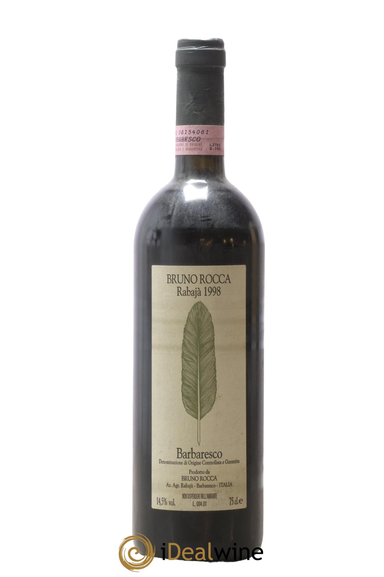 Barbaresco DOCG Rabajà Bruno Rocca 1998 - Lotto di 1 bottiglia - 0
