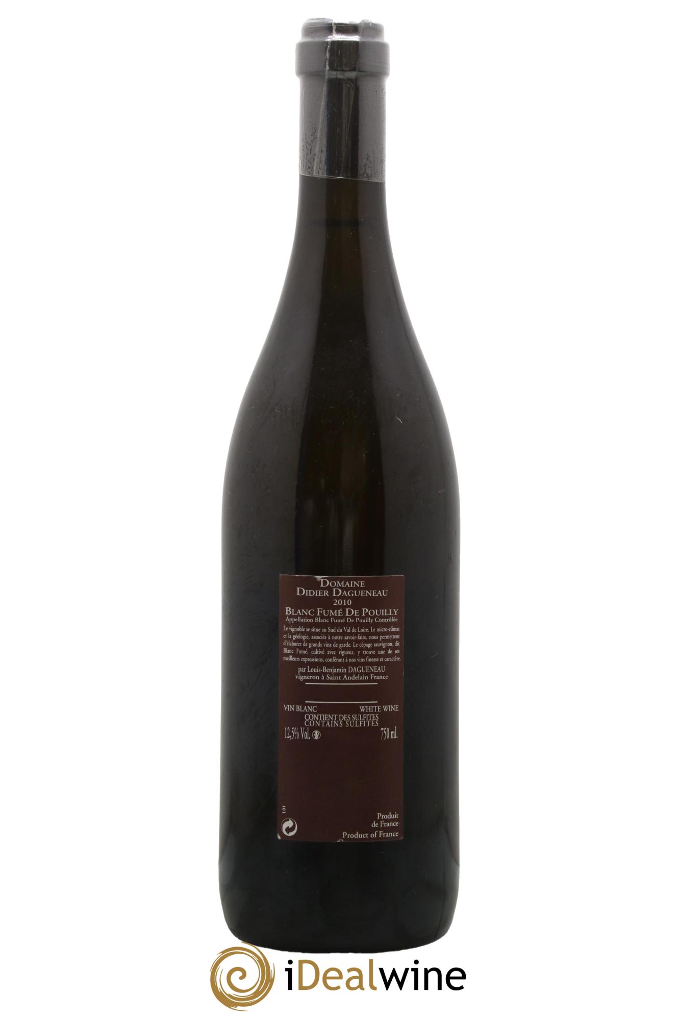 Vin de France (anciennement Pouilly-Fumé) Pur Sang Dagueneau (Domaine Didier - Louis-Benjamin) 2010 - Posten von 1 Flasche - 1