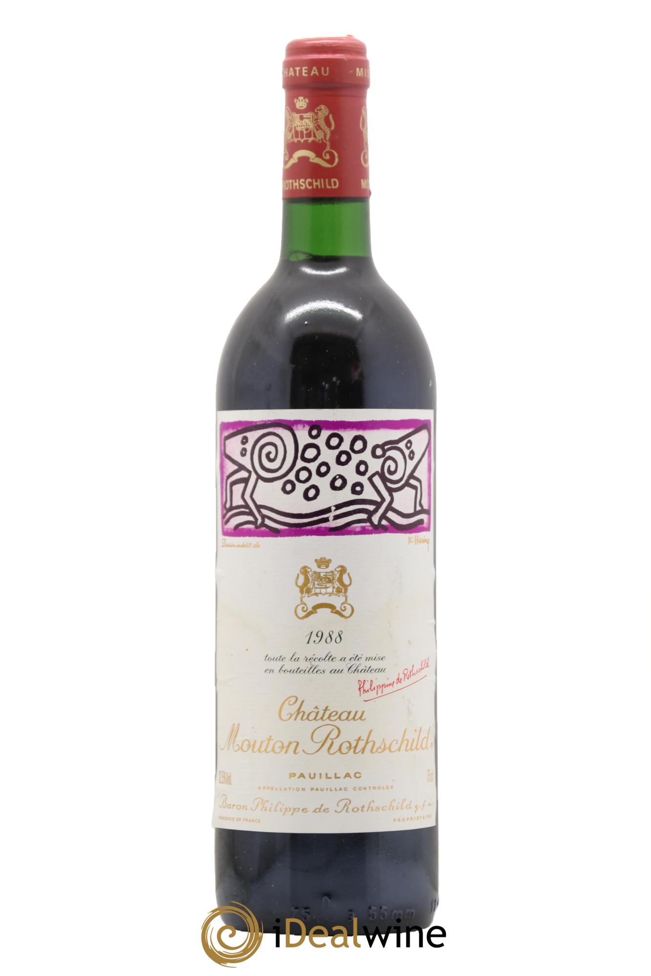 Château Mouton Rothschild 1er Grand Cru Classé 1988 - Lot de 1 bouteille - 0