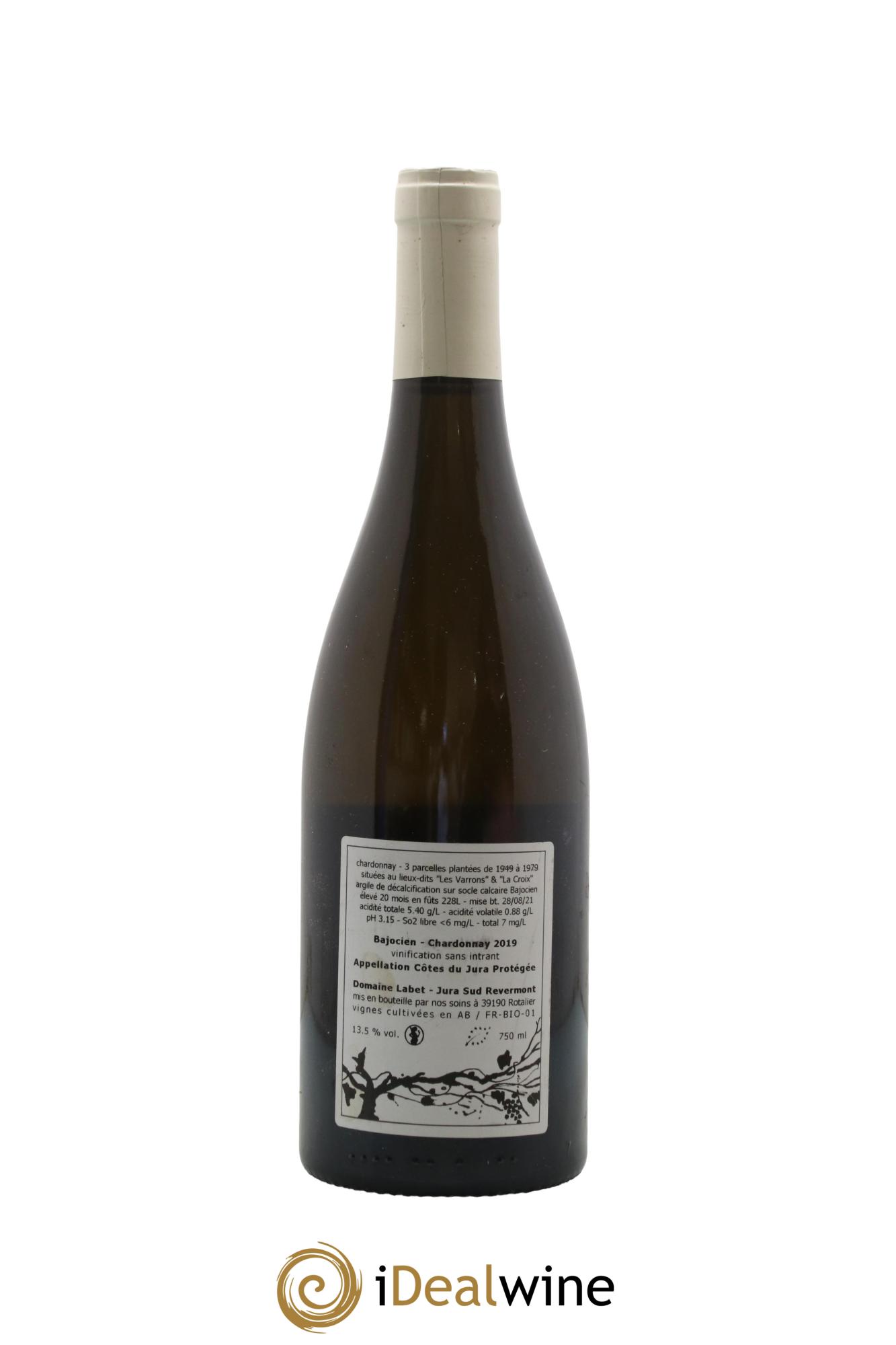 Côtes du Jura Chardonnay Bajocien Romain - Julien - Charline Labet 2019 - Lot de 1 bouteille - 1