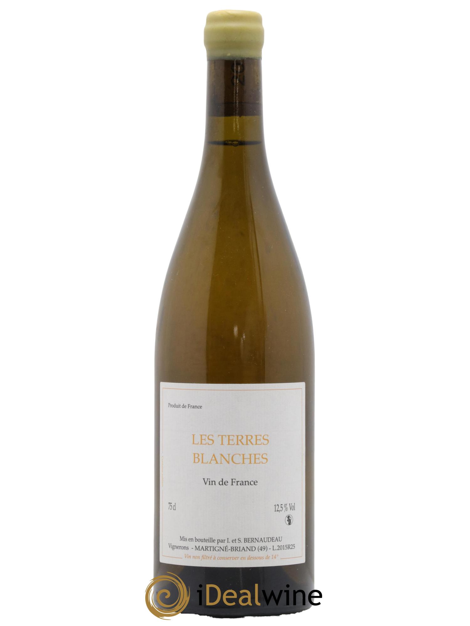 Vin de France Les Terres Blanches Stéphane Bernaudeau 2015 - Lot de 1 bouteille - 0