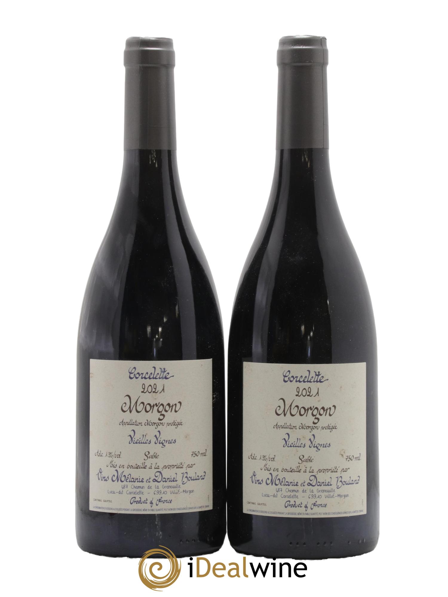 Morgon Corcelette Vieilles Vignes Sables Daniel Bouland (Domaine) 2021 - Lotto di 2 bottiglie - 0