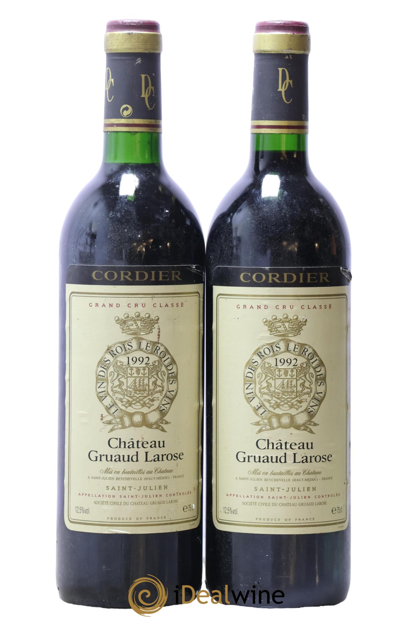 Château Gruaud Larose 2ème Grand Cru Classé 1992 - Lot de 2 bouteilles - 0
