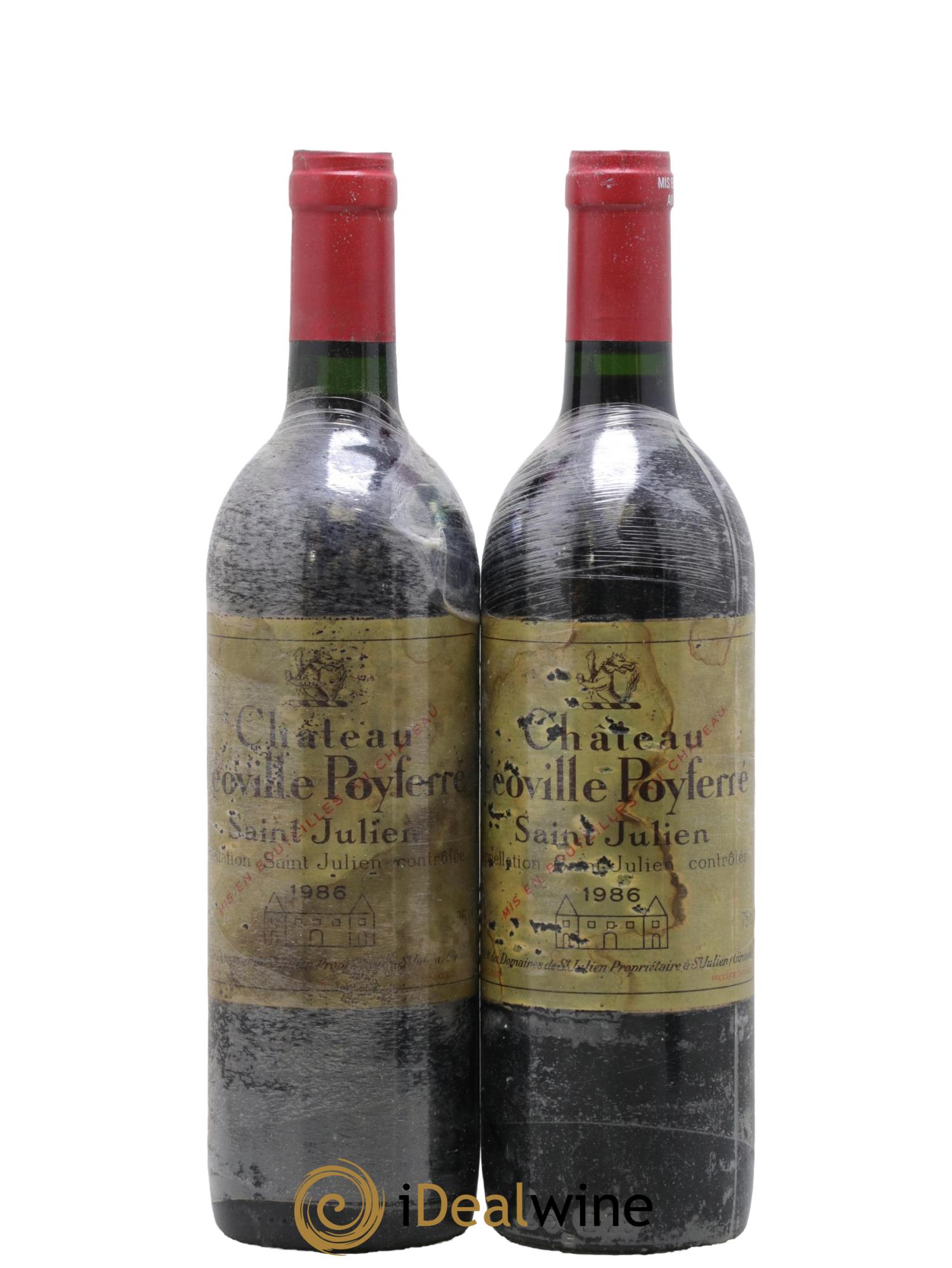 Château Léoville Poyferré 2ème Grand Cru Classé 1986 - Lot de 2 bouteilles - 0