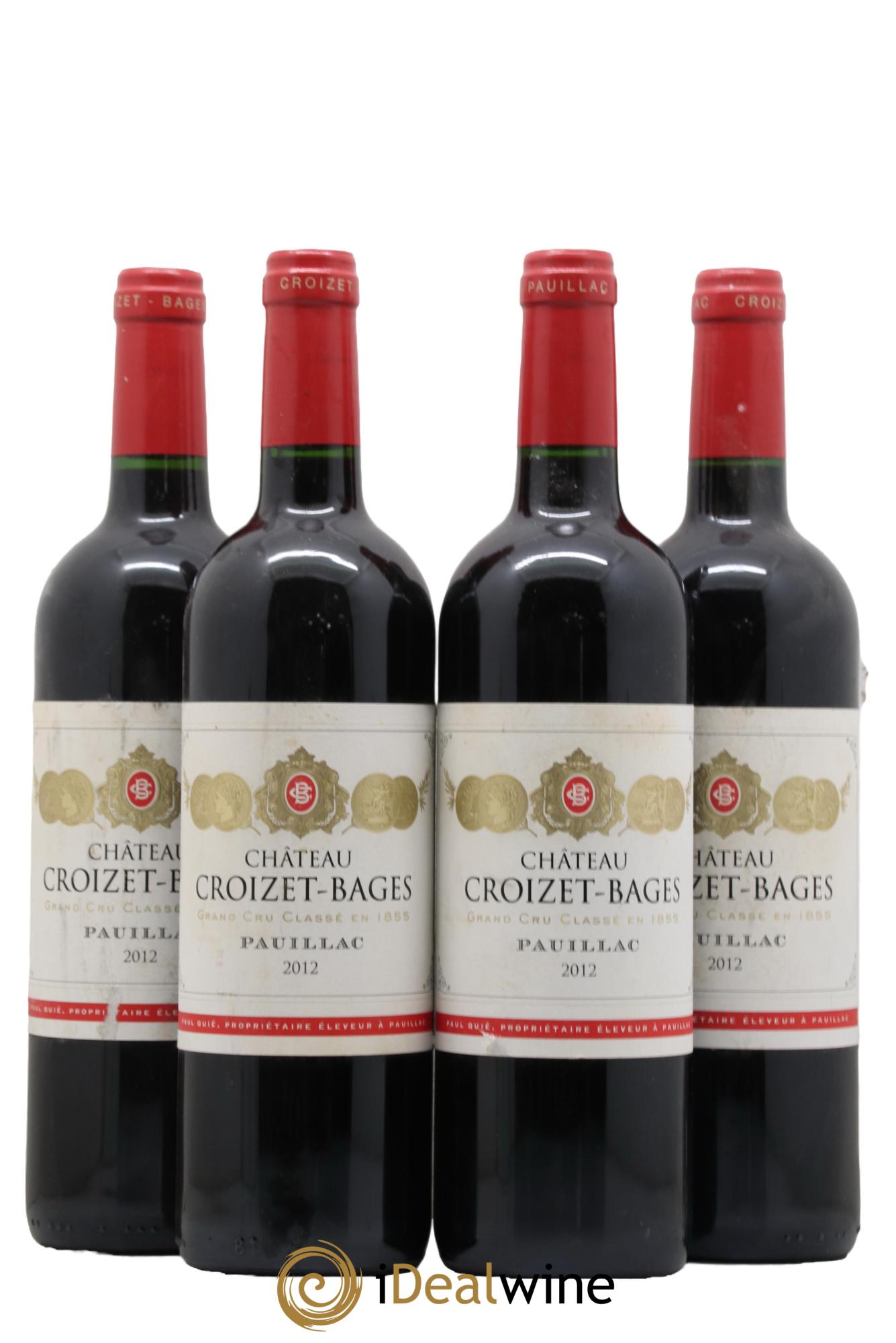 Château Croizet Bages 5ème Grand Cru Classé 2012 - Lot de 4 bouteilles - 0