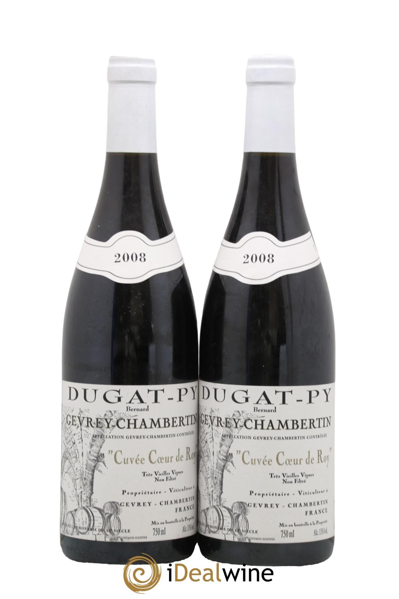 Gevrey-Chambertin Coeur de Roy Très Vieilles Vignes Dugat-Py 2008 - Posten von 2 Flaschen - 0