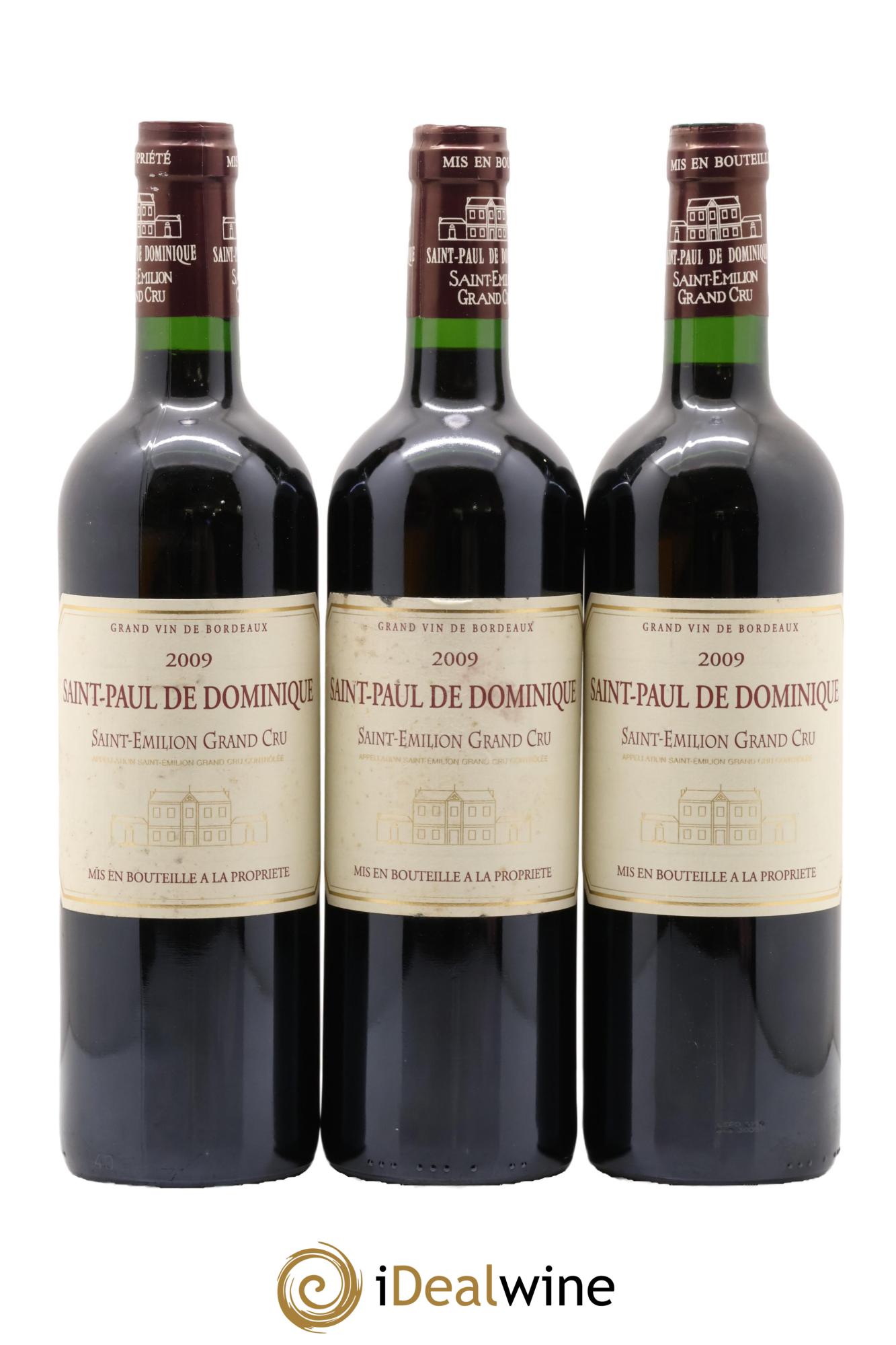 Saint-Paul de Dominique 2009 - Lot of 3 bottles - 0