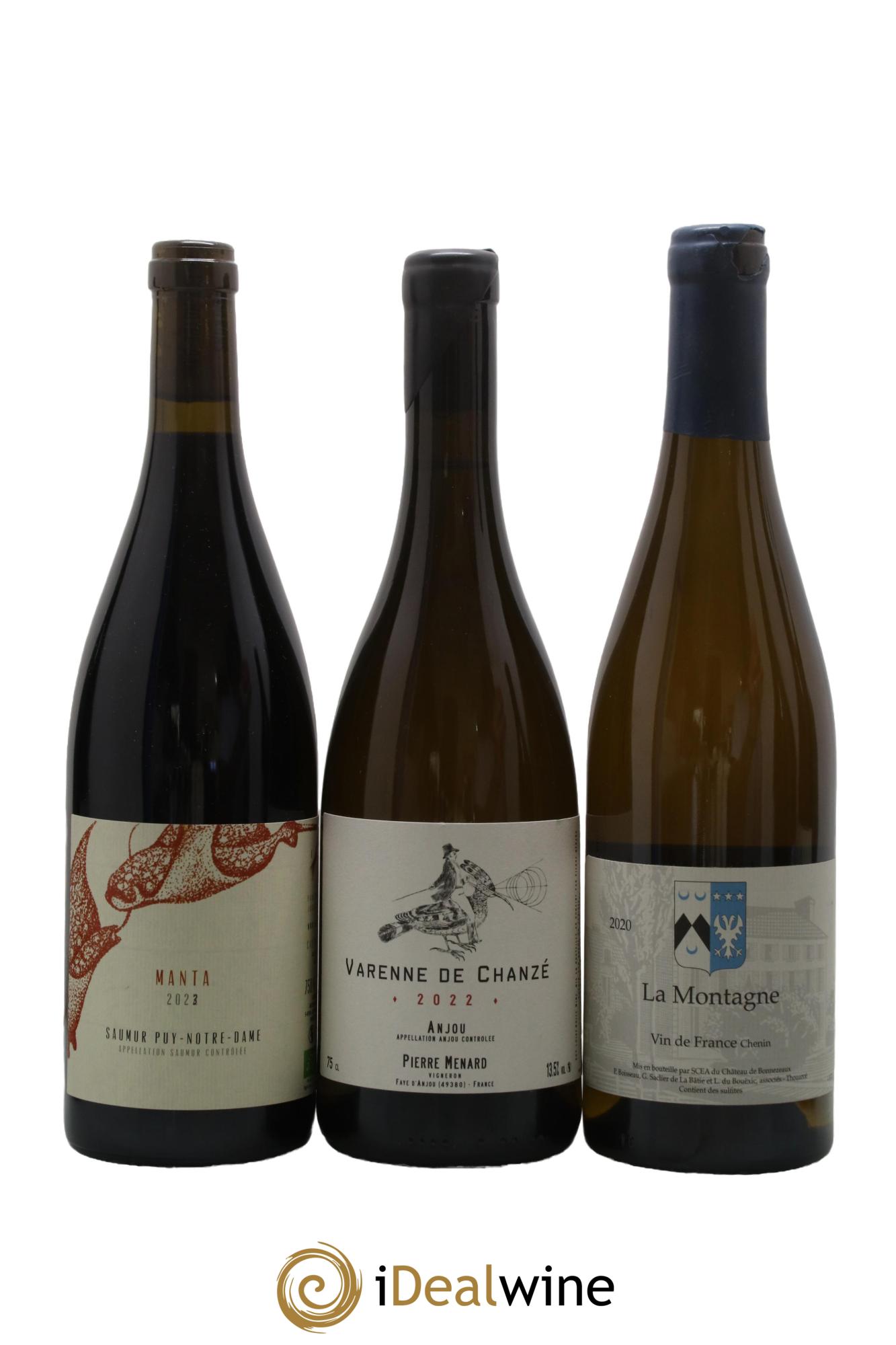 Assortiment de vins d'Anjou noir - Saumur - Bourgueil N°12 - Lot of 6 bottles - 1