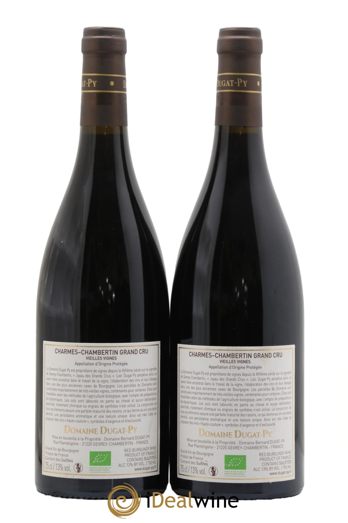 Charmes-Chambertin Grand Cru Vieilles Vignes Dugat-Py 2021 - Lot of 2 bottles - 1