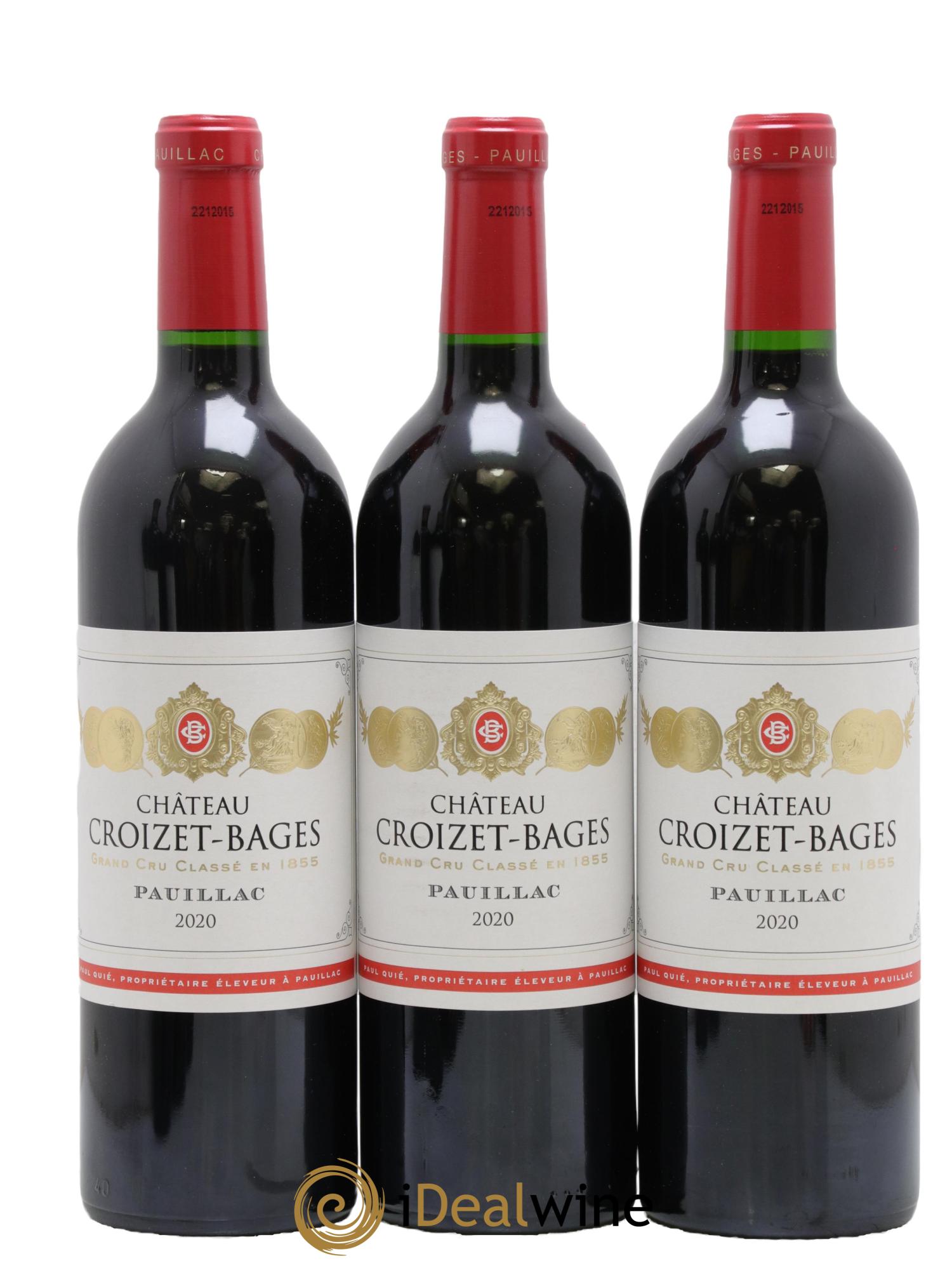 Château Croizet Bages 5ème Grand Cru Classé 2020 - Lot of 3 bottles - 0