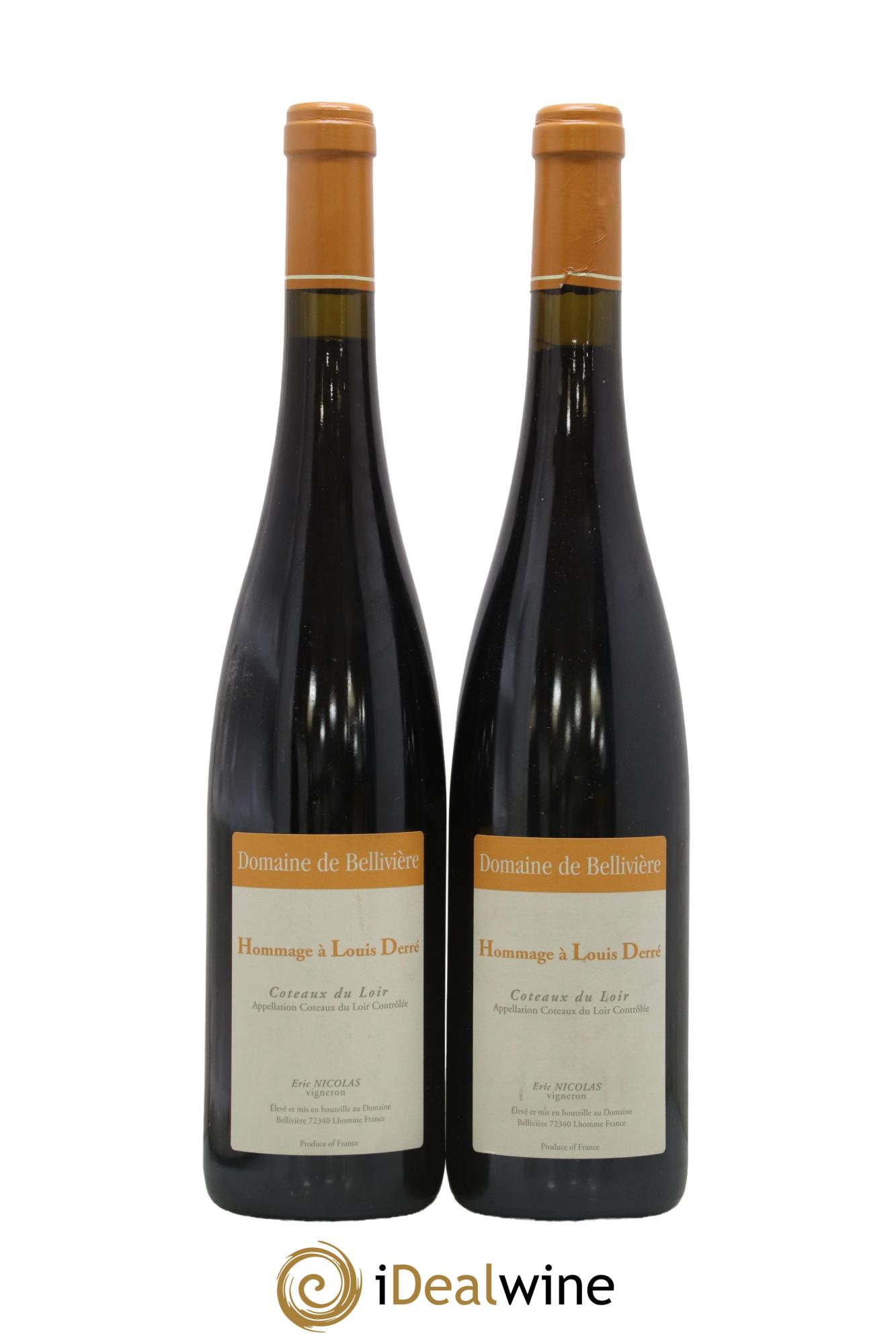 Coteaux du Loir Hommage à Louis Derré Domaine de Bellivière 2018 - Lot de 2 bouteilles - 0