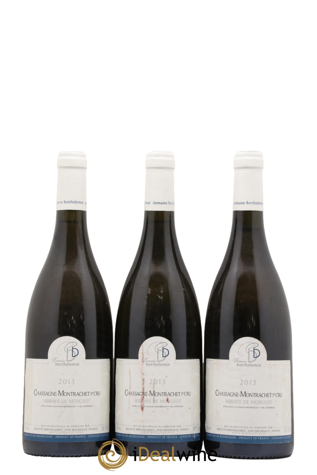 Chassagne-Montrachet 1er Cru Abbaye de Morgeot Berthelemot 2013 - Lot de 3 bouteilles - 0