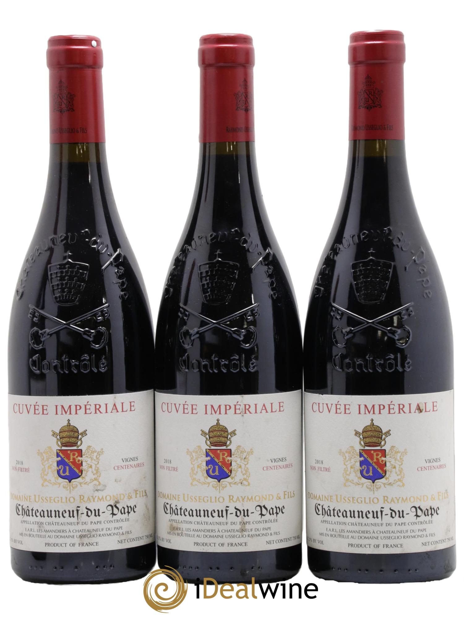Châteauneuf-du-Pape Cuvée Impériale Raymond Usseglio & Fils (Domaine) 2018 - Lot de 3 bouteilles - 0