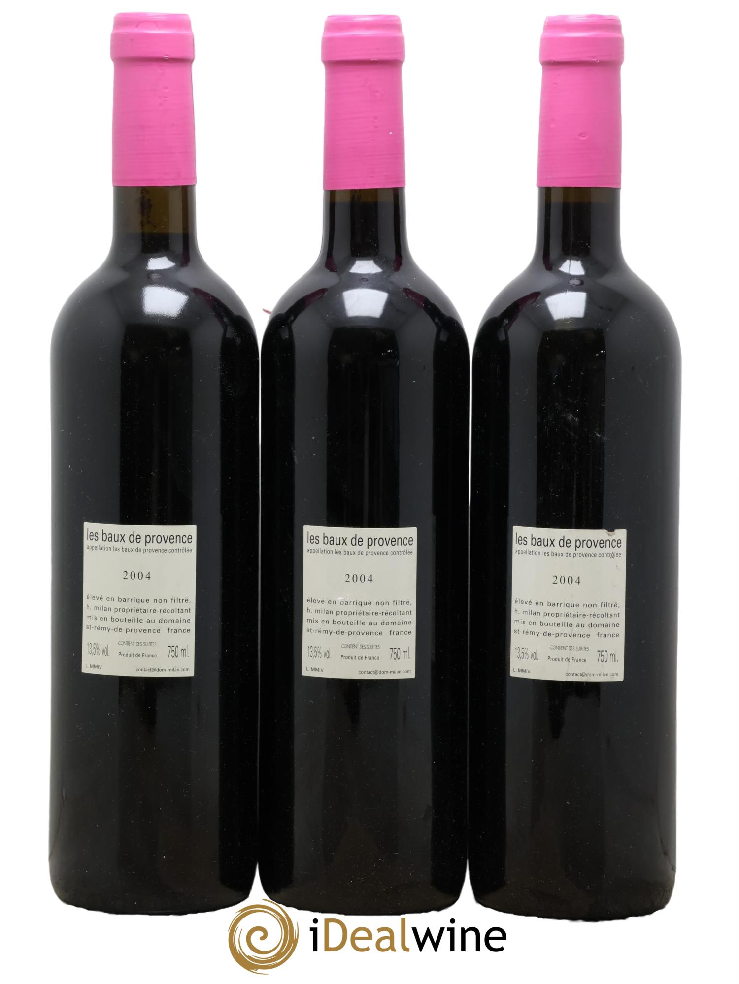 Baux de Provence Domaine Milan Henri Milan 2004 - Lot de 3 bouteilles - 1