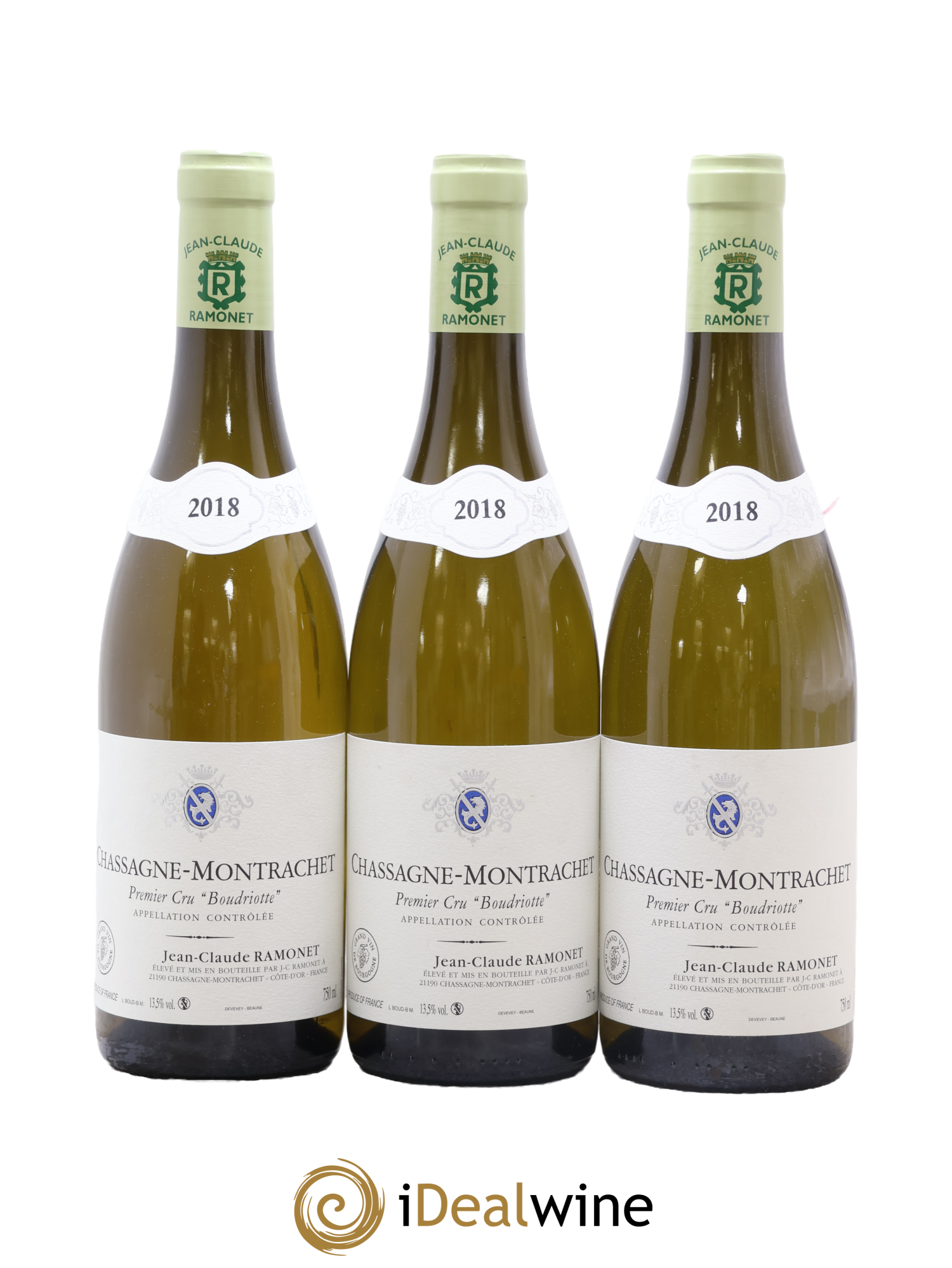 Chassagne-Montrachet 1er Cru Boudriotte Ramonet (Domaine) 2018 - Lot of 3 bottles - 0