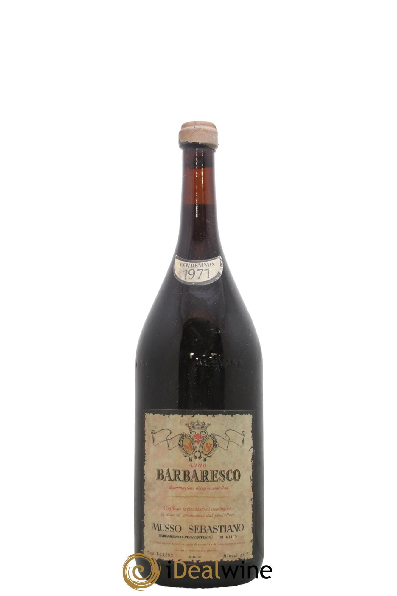 Barbaresco DOCG Musso Sebastiano 1971 - Posten von 1 Doppel-Magnum - 0