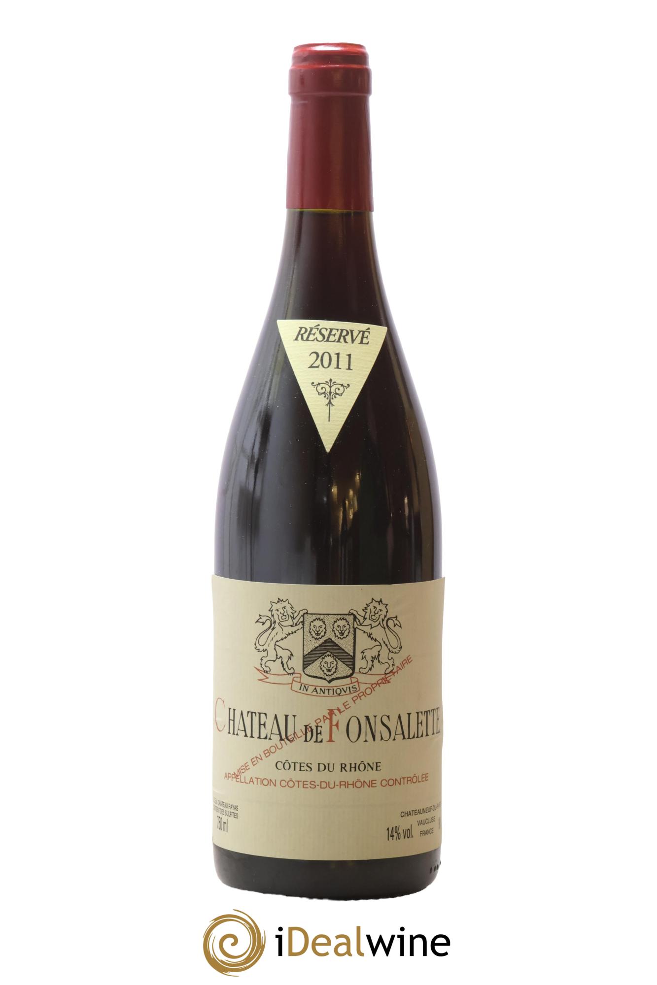 Côtes-du-Rhône Château de Fonsalette Emmanuel Reynaud 2011 - Lot de 1 bouteille - 0