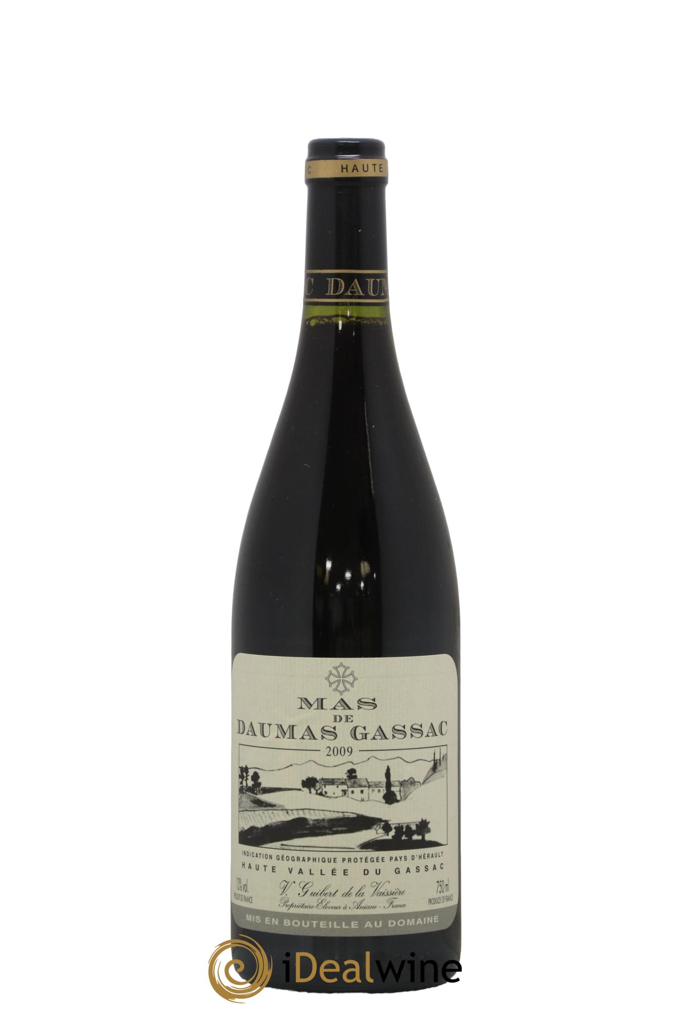 IGP St Guilhem-le-Désert - Cité d'Aniane Mas Daumas Gassac Famille Guibert de La Vaissière 2009 - Lot de 1 bouteille - 0