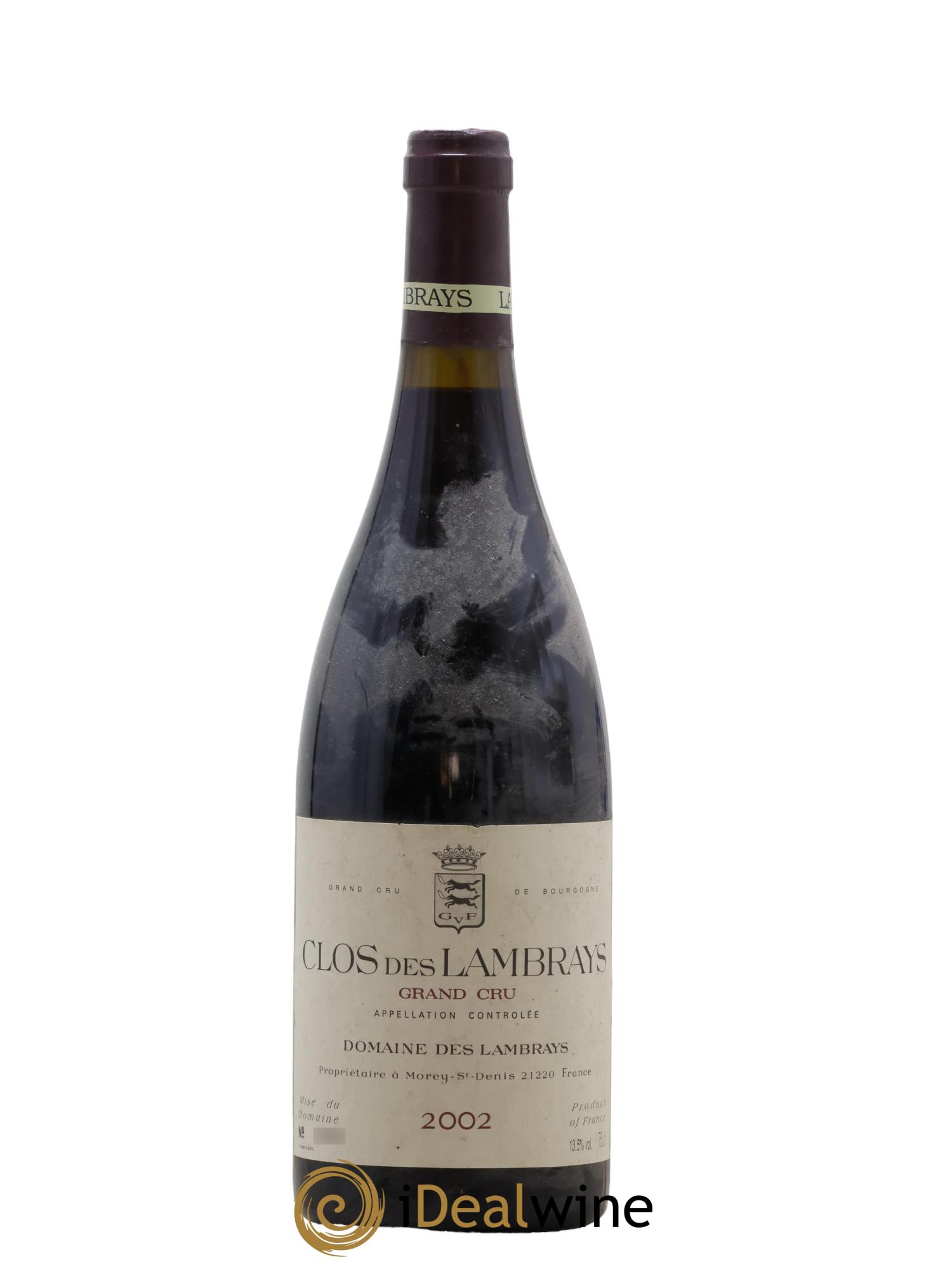 Clos des Lambrays Grand Cru Domaine des Lambrays 2002 - Lot de 1 bouteille - 0
