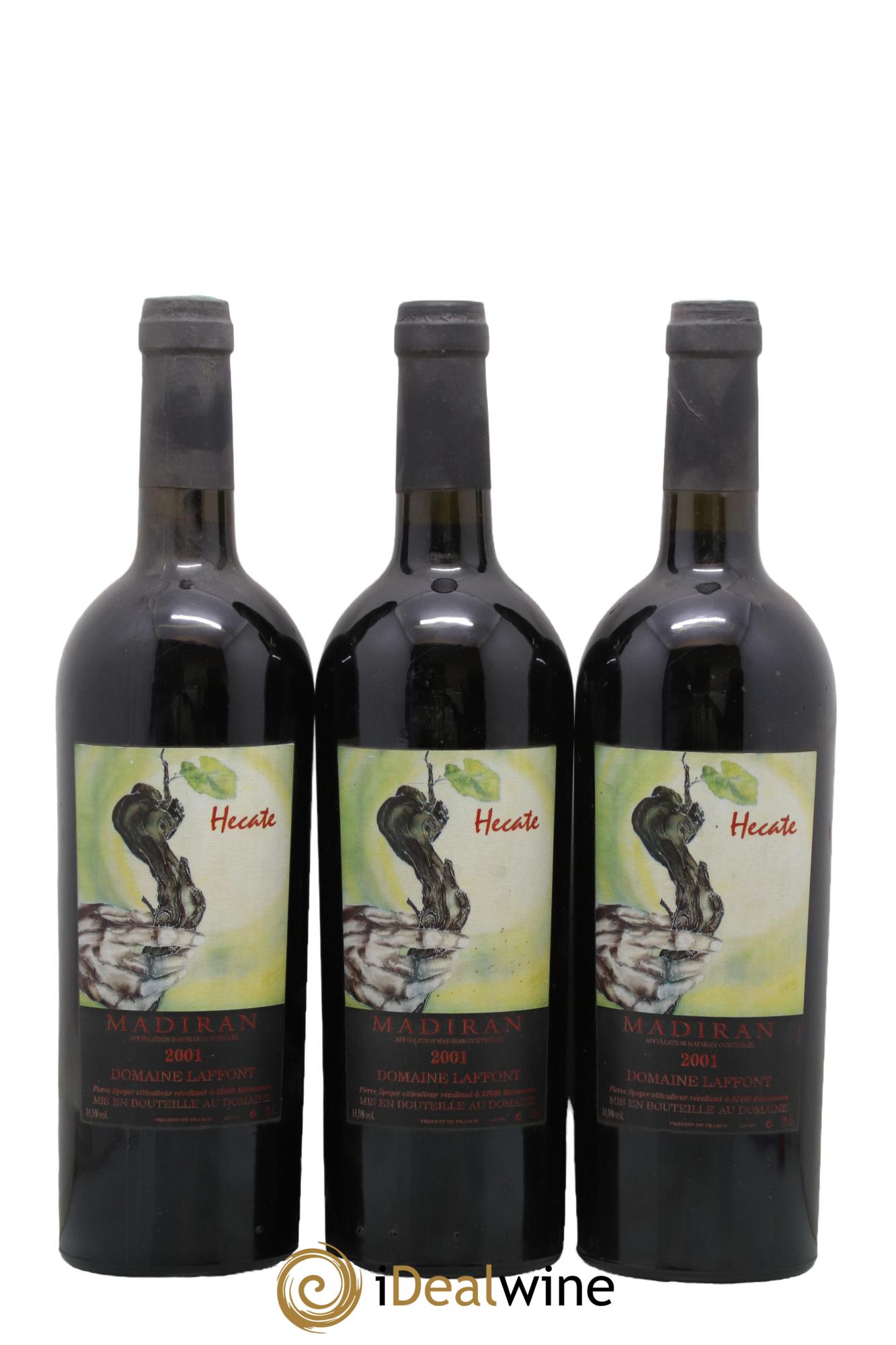 Madiran Hecate Domaine Laffont 2001 - Lot de 3 bouteilles - 0