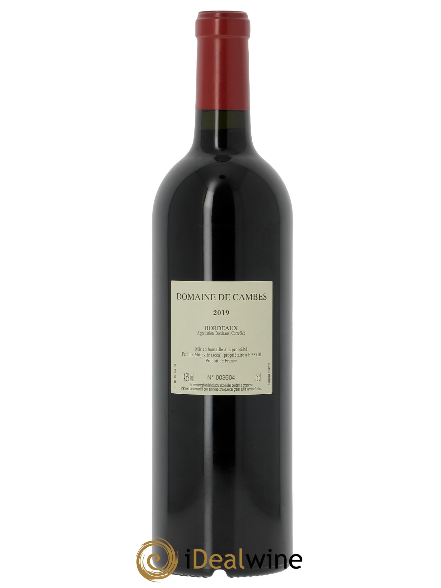 Domaine de Cambes (Original-holzkiste ab 6 Fl.) 2019 - Posten von 1 Flasche - 1