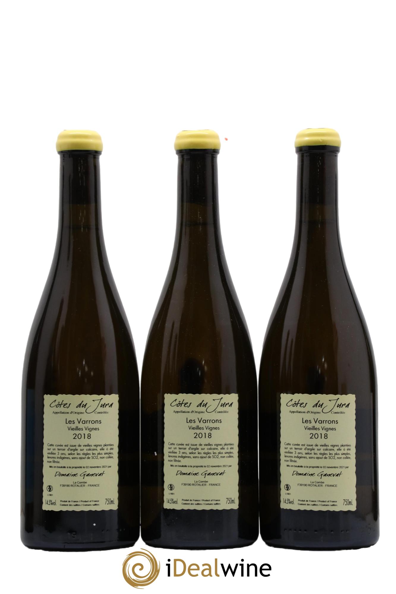 Côtes du Jura Les Varrons Vieilles Vignes Jean-François Ganevat (Domaine) 2018 - Lot de 3 bouteilles - 1