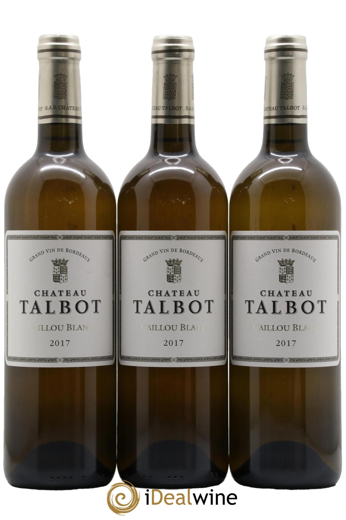 Château Talbot Caillou Blanc 2017 - Lot de 3 bouteilles - 0