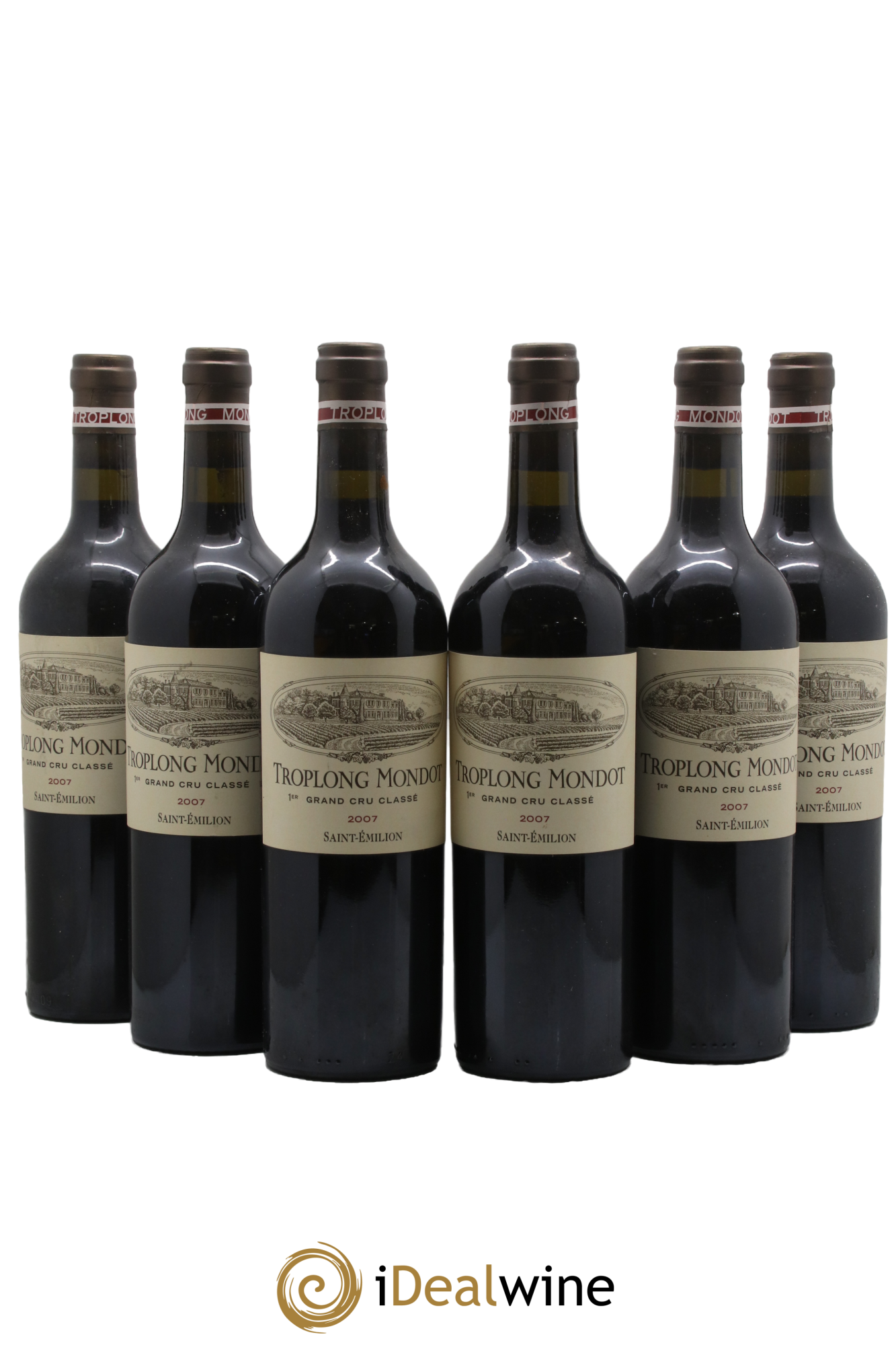 Château Troplong Mondot 1er Grand Cru Classé B 2007 - Posten von 6 Flaschen - 0
