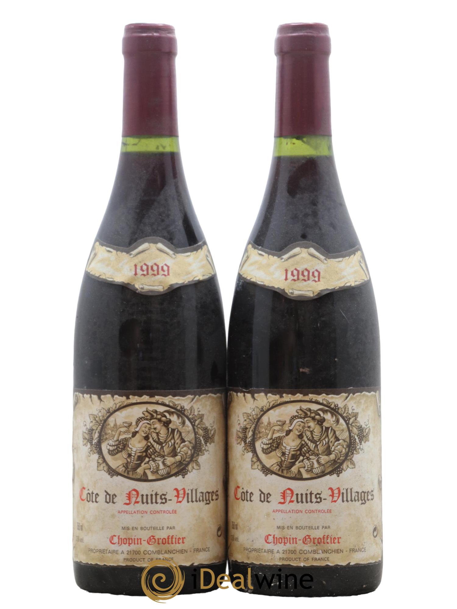 Côte de Nuits-Villages Chopin-Groffier 1999 - Lot de 2 bouteilles - 0