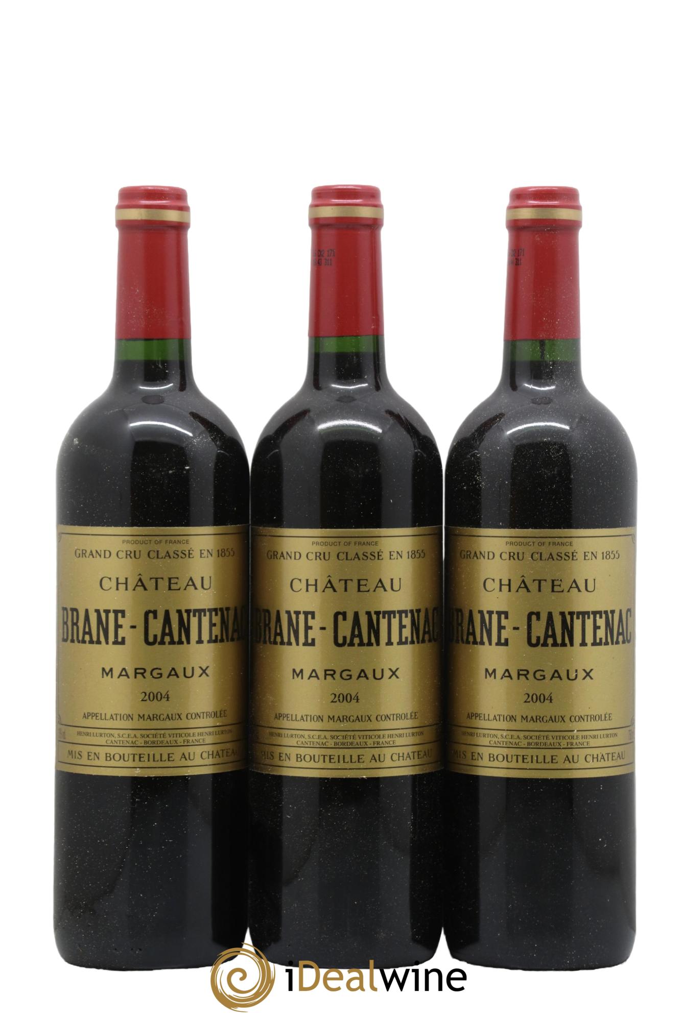 Château Brane Cantenac 2ème Grand Cru Classé 2004 - Lot de 3 bouteilles - 0