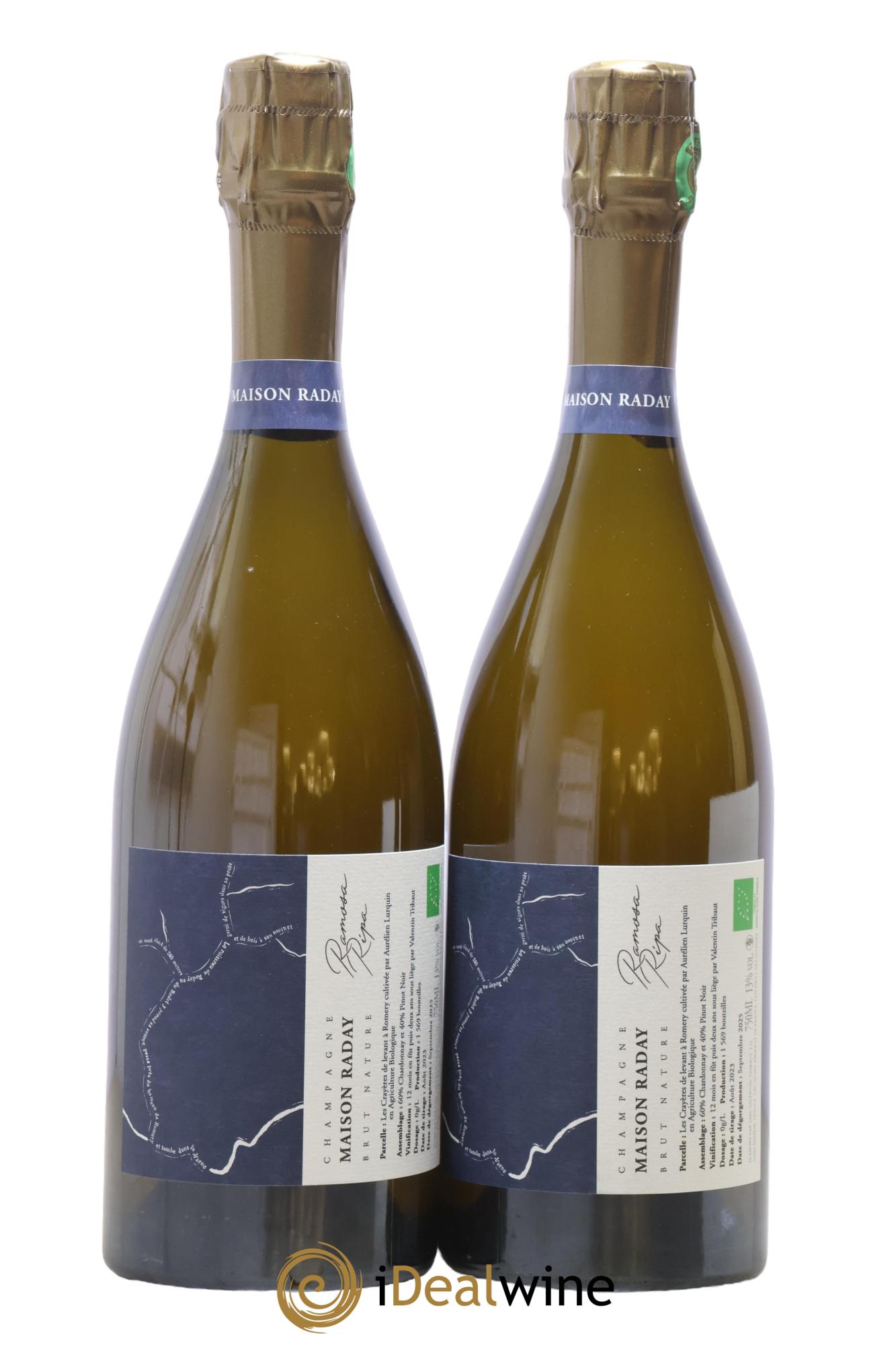 Brut Nature Ramosa Ripa Maison Raday - Lot de 2 bouteilles - 0
