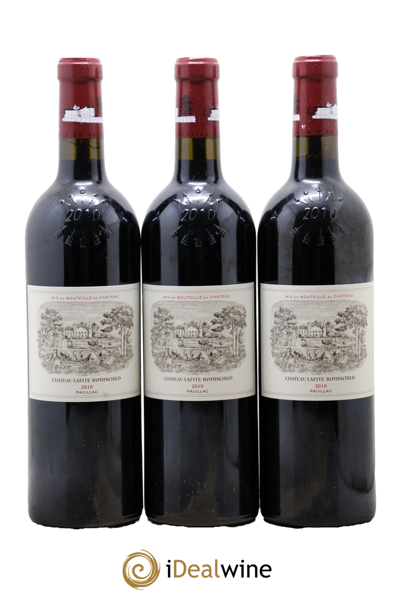 Château Lafite Rothschild 1er Grand Cru Classé 2010 - Lotto di 3 bottiglie - 0
