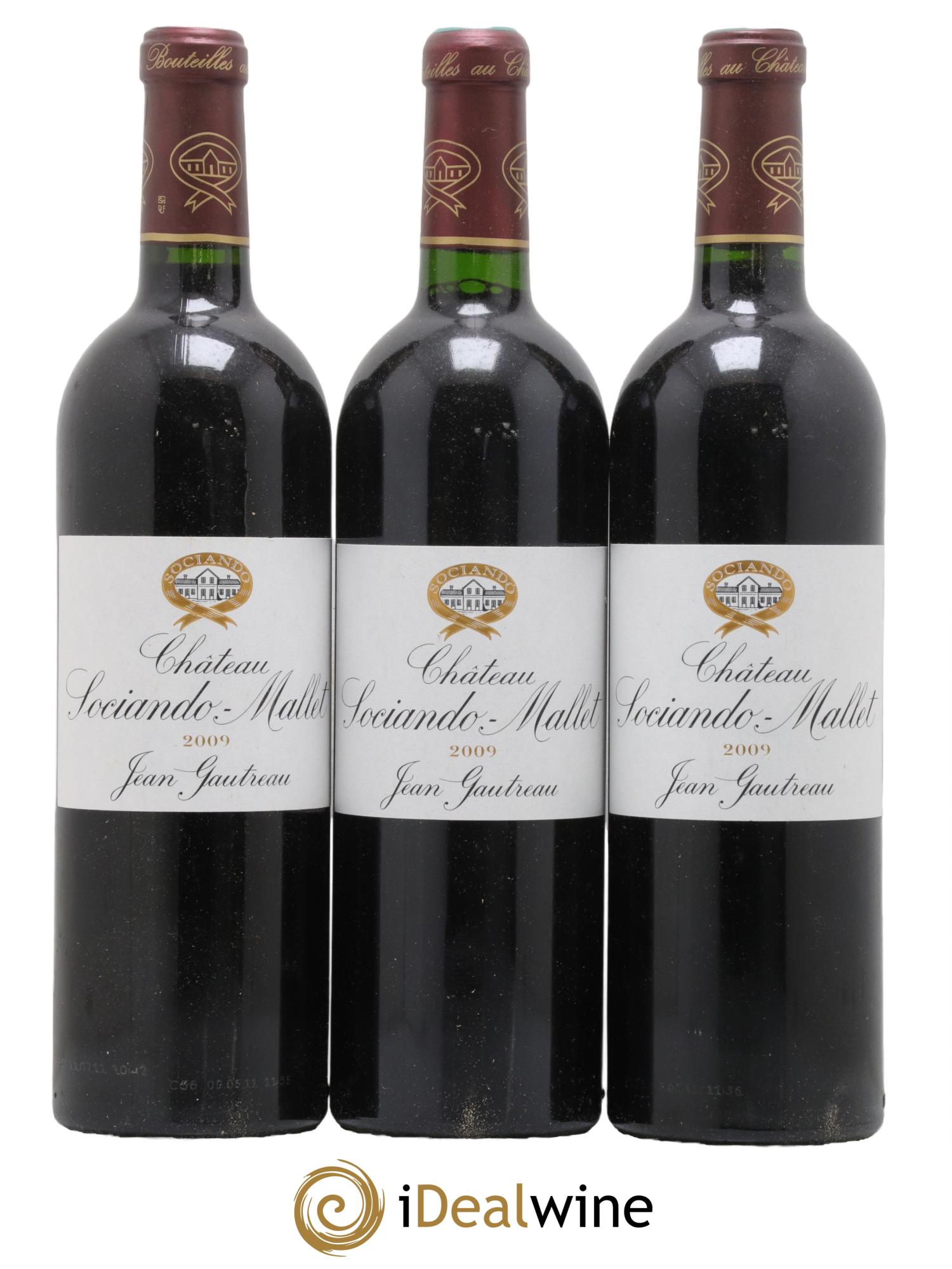 Château Sociando Mallet 2009 - Lot de 3 bouteilles - 0
