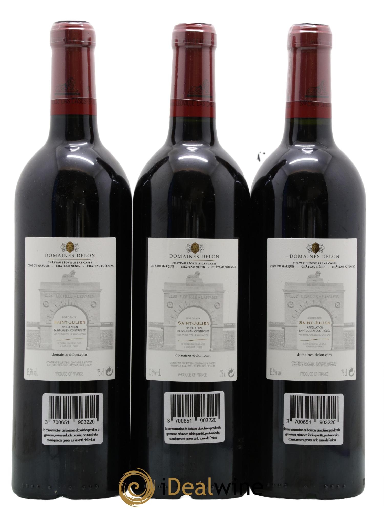 Château Léoville Las Cases 2ème Grand Cru Classé 2015 - Lot de 3 bouteilles - 1