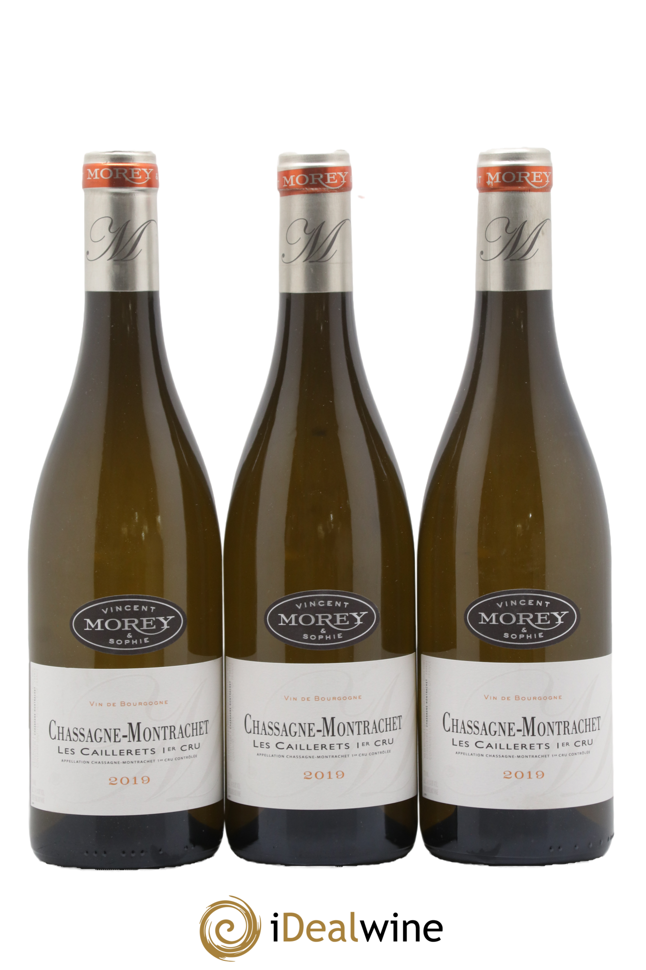 Chassagne-Montrachet 1er Cru Les Caillerets Vincent et Sophie Morey 2019 - Lot de 3 bouteilles - 0