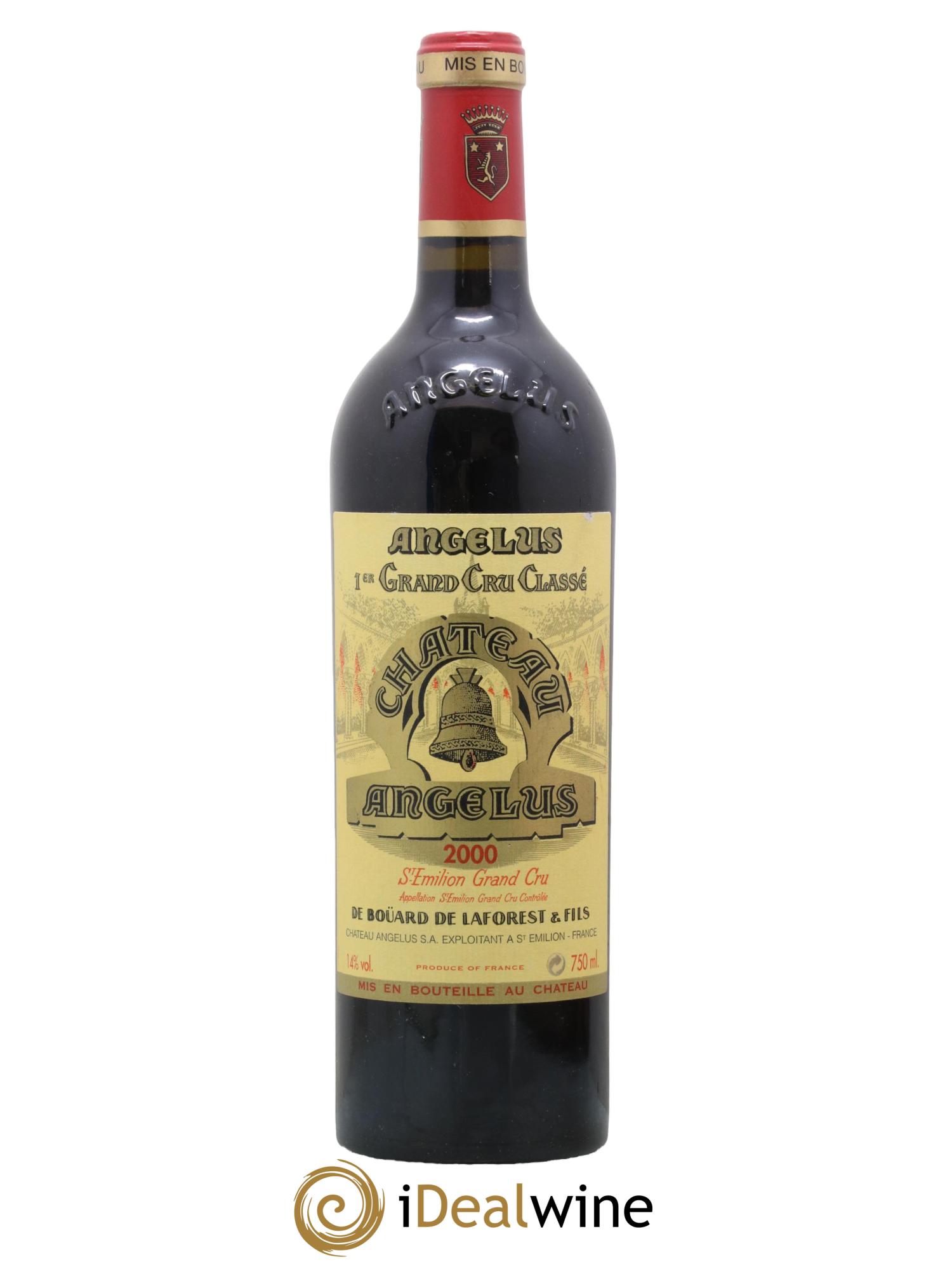 Château Angélus 1er Grand Cru Classé A 2000 - Lot de 1 bouteille - 0
