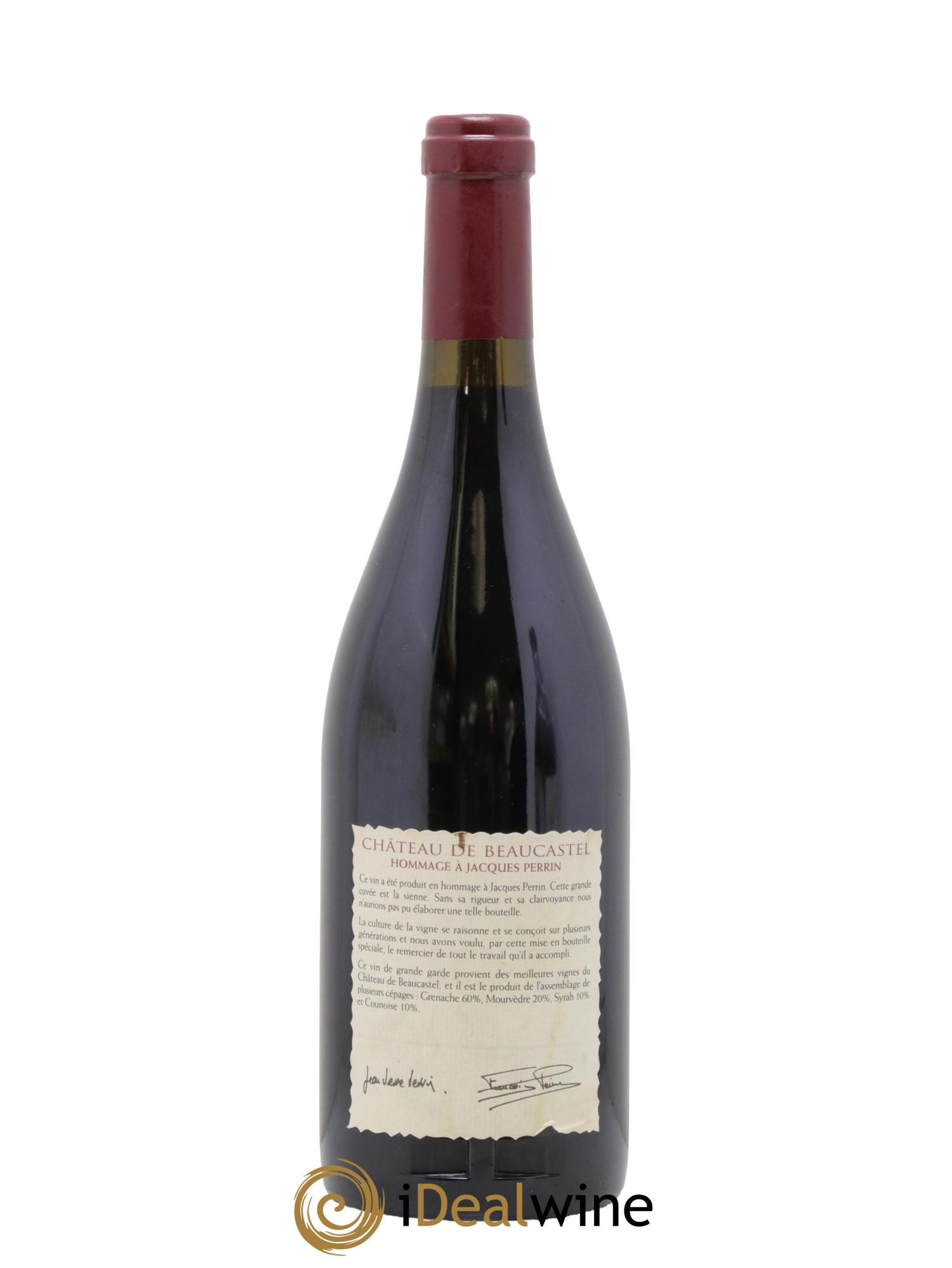 Châteauneuf-du-Pape Château de Beaucastel Hommage à Jacques Perrin Famille Perrin 1998 - Posten von 1 Flasche - 1