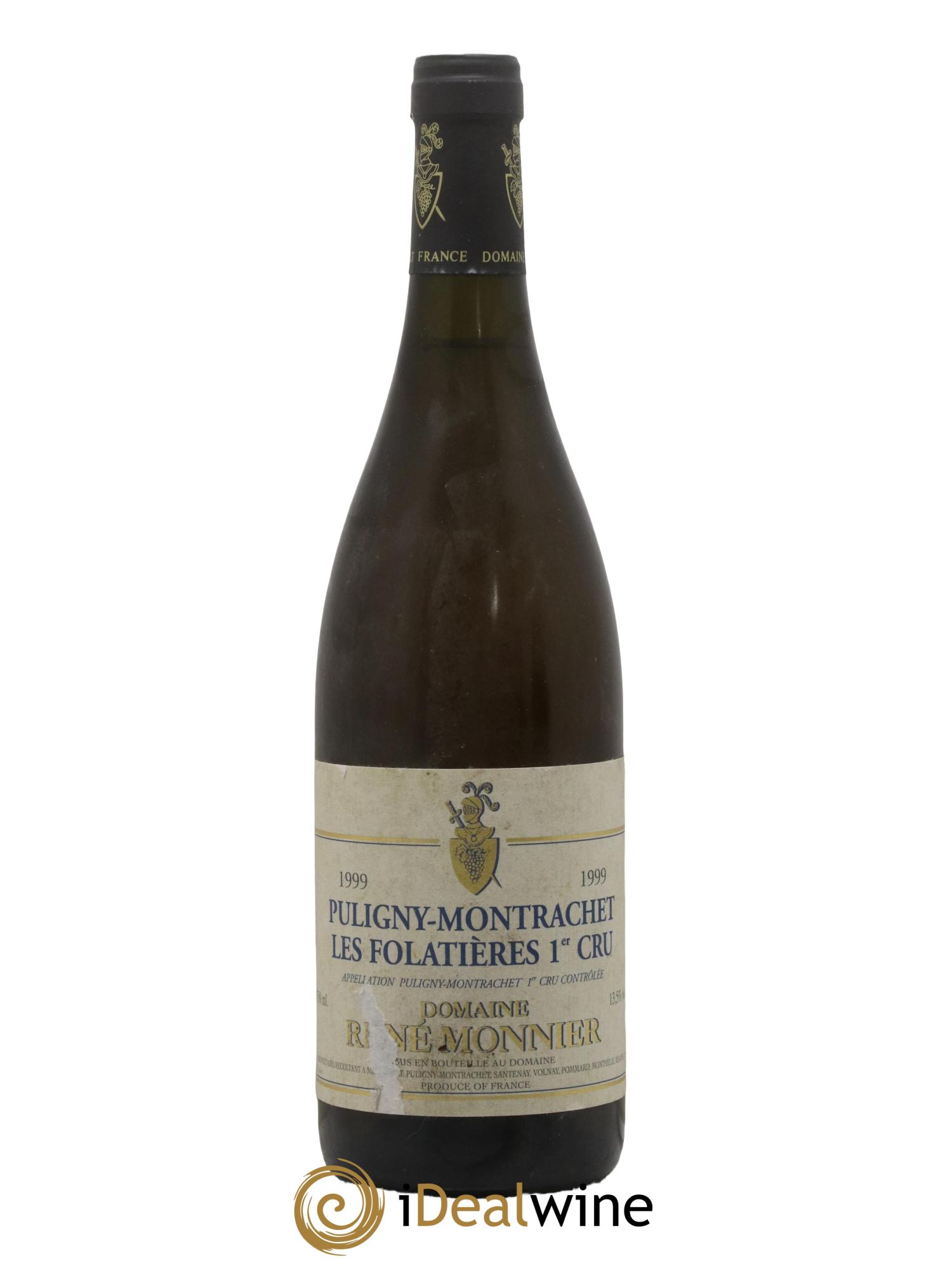 Puligny-Montrachet 1er Cru Les Folatières René Monnier (Domaine) 1999 - Lot de 1 bouteille - 0