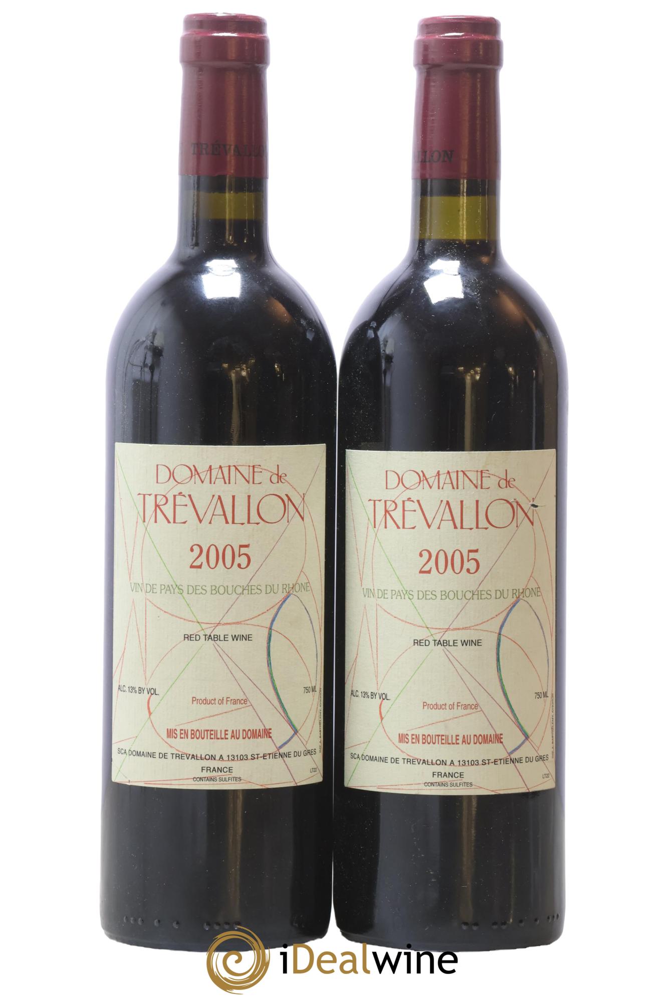 VDP Bouches du Rhône Trévallon (Domaine de) Eloi Dürrbach 2005 - Posten von 2 Flaschen - 0