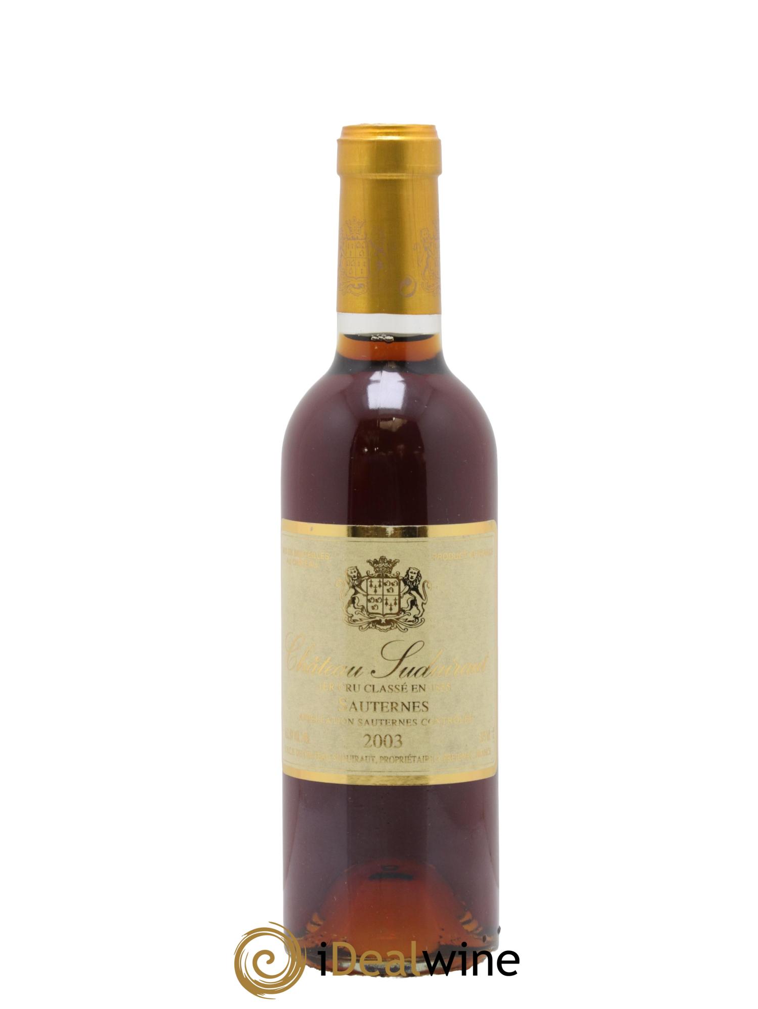 Château Suduiraut 1er Grand Cru Classé 2003 - Posten von 1 Demi-Flasche - 0