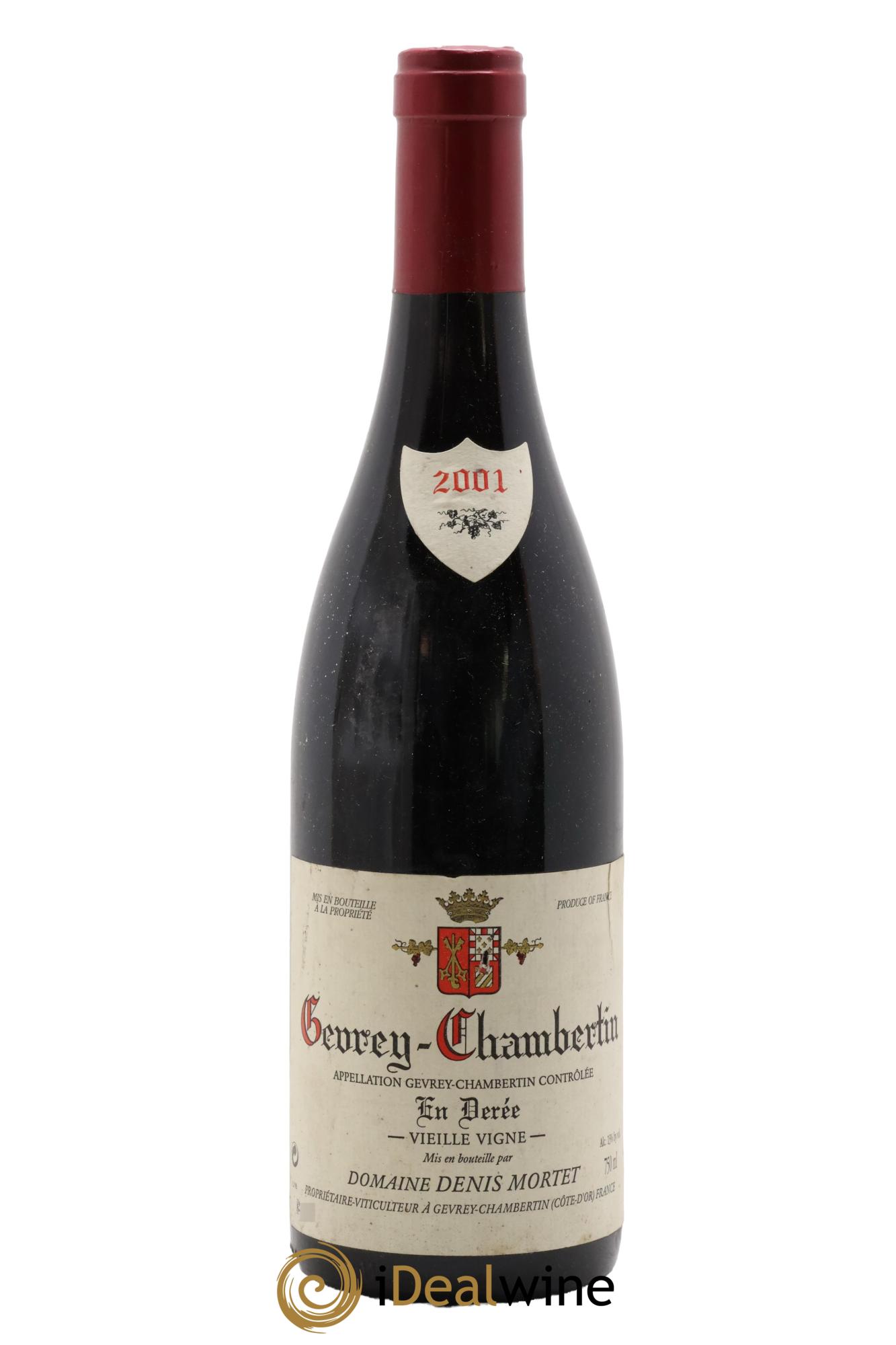 Gevrey-Chambertin En Derée Vieille Vigne Denis Mortet (Domaine) 2001 - Lot of 1 bottle - 0