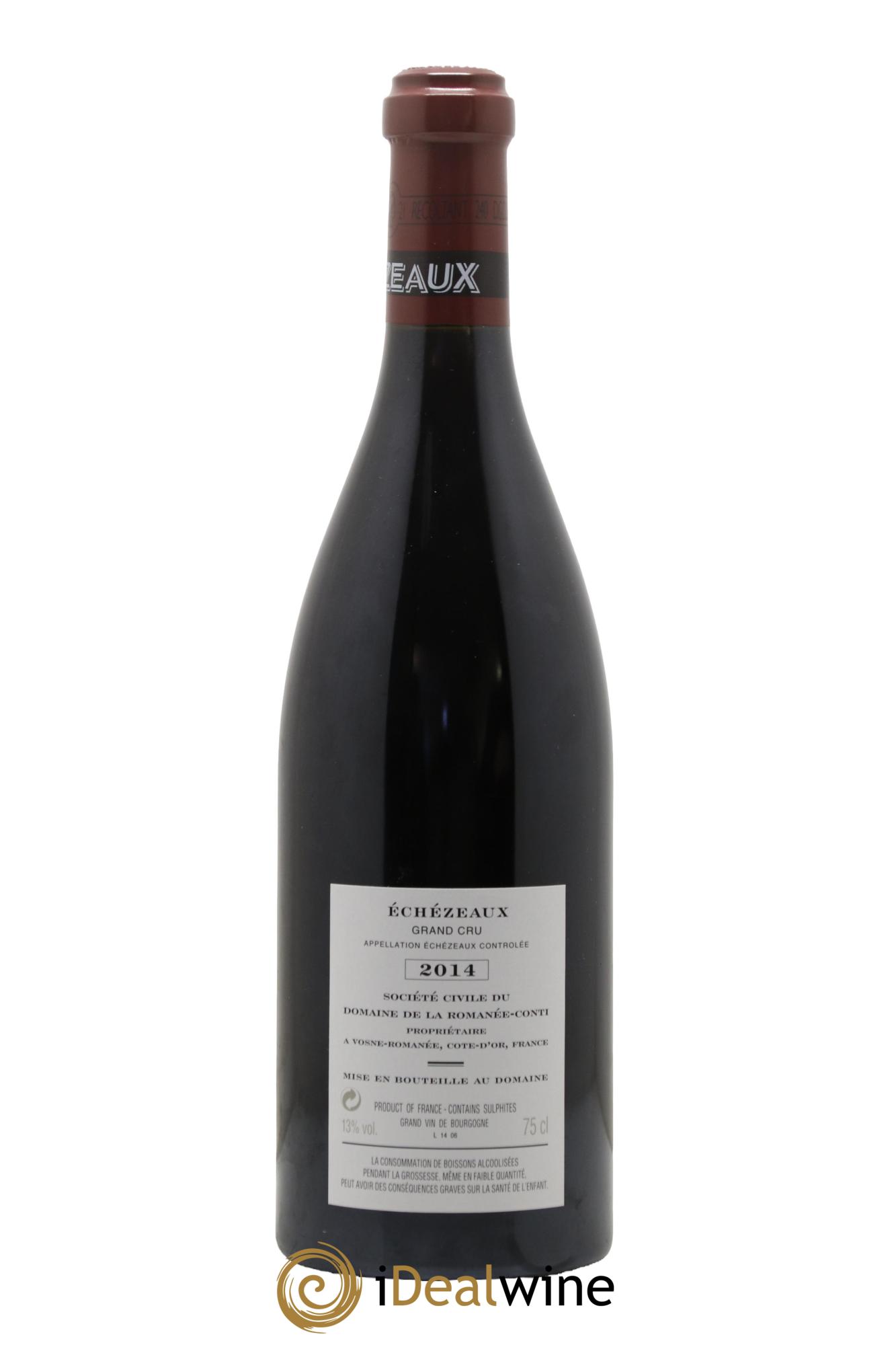 Echezeaux Grand Cru Domaine de la Romanée-Conti 2014 - Lot de 1 bouteille - 1